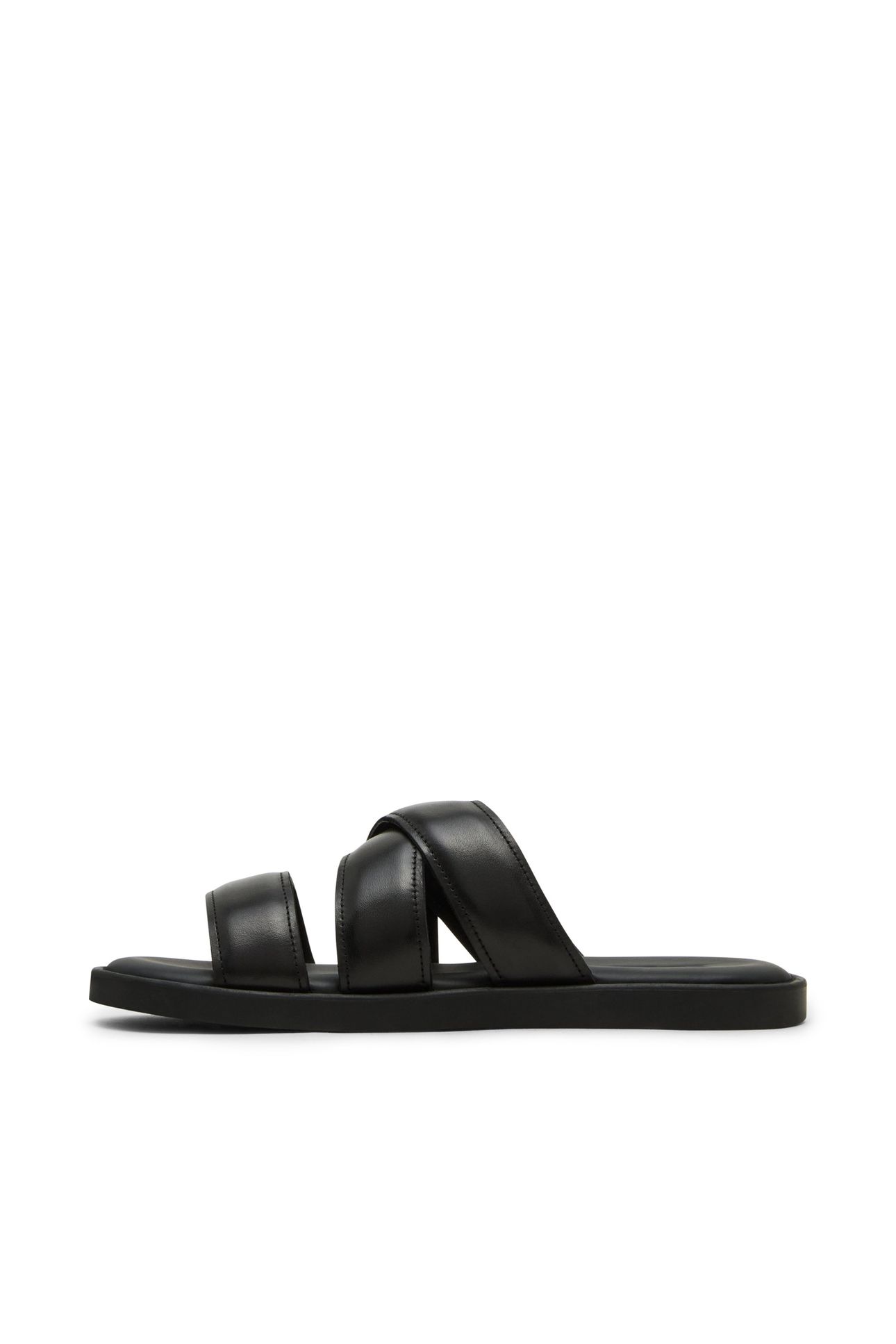 GRABBA SLIDES BLACK LEATHER 7