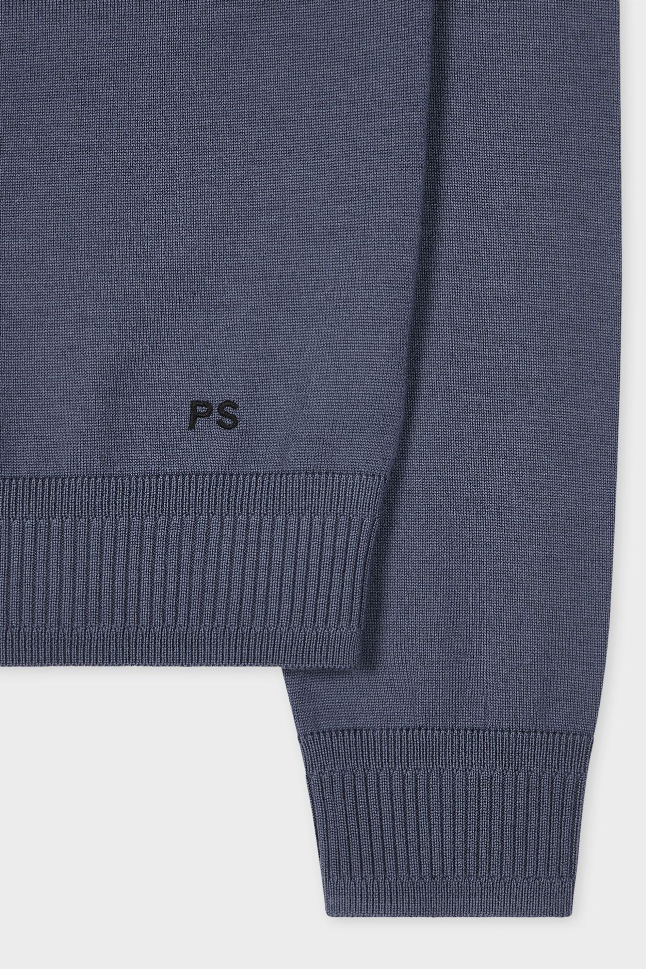 MENS SWEATER ZIP NECK INDIGO 7
