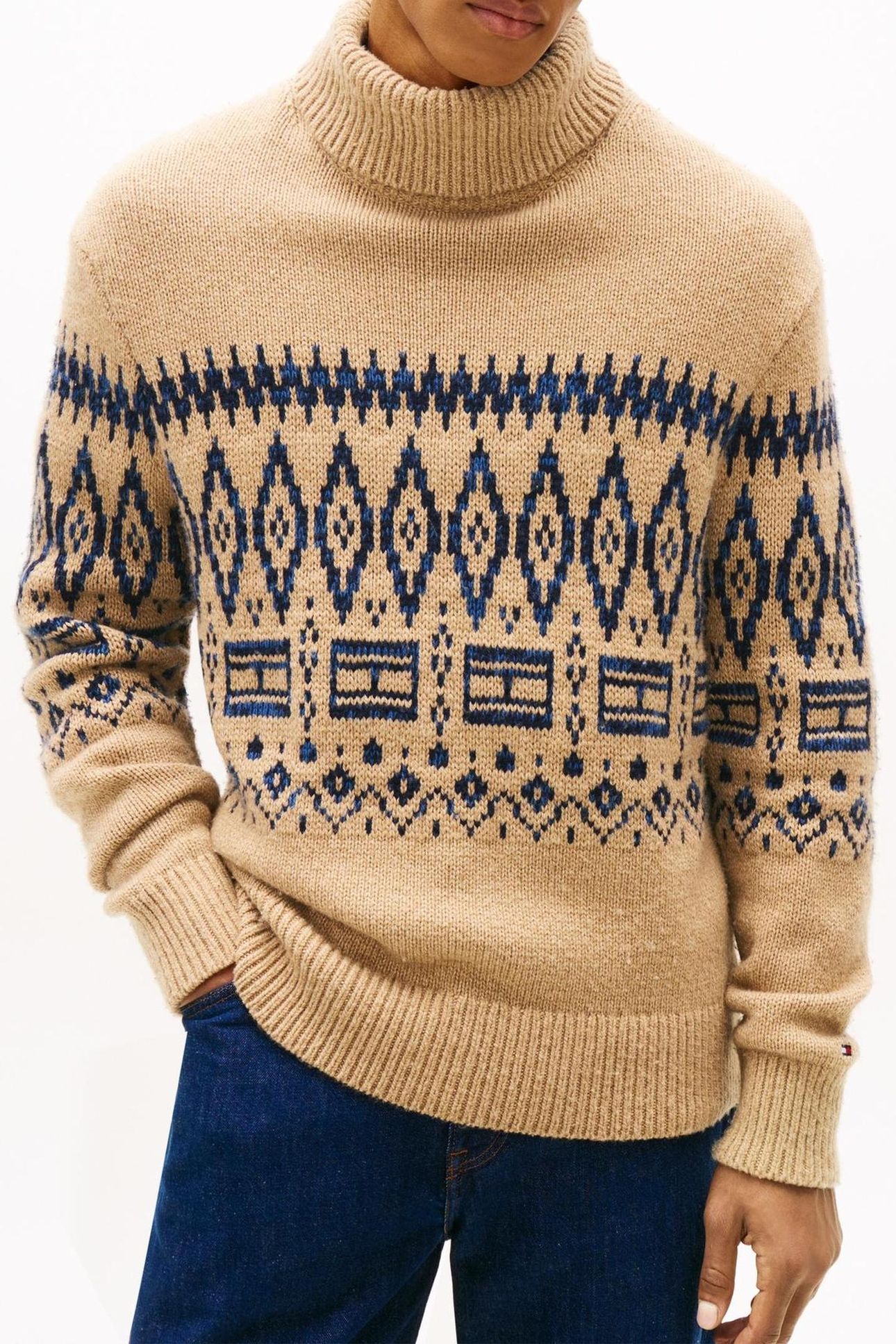 PLACED FAIRISLE WOOL TIMELESS CAMEL HEATHER 3