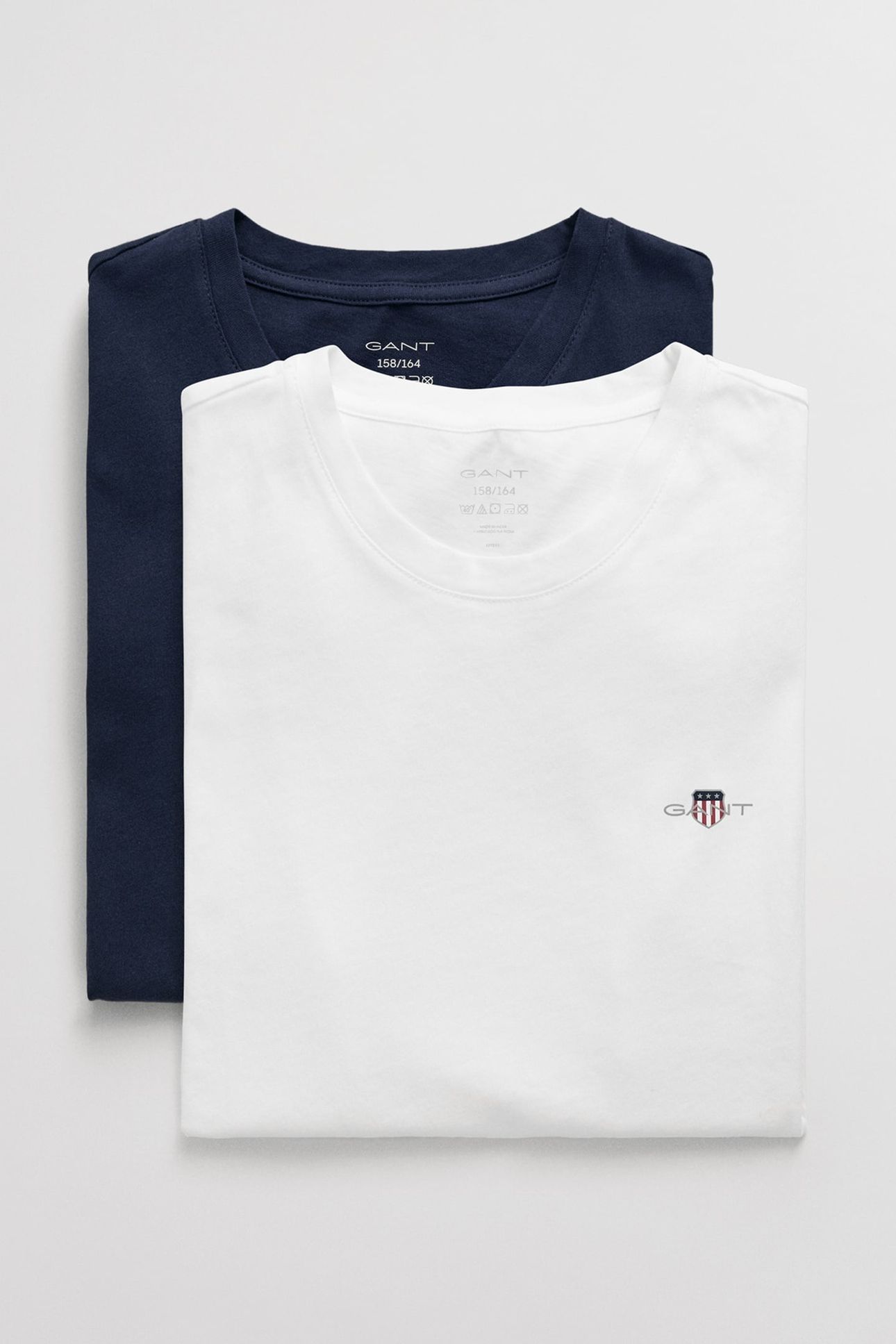 TEEN UNISEX C-NECK T-SHIRT 2-PACK NAVY/WHITE 2