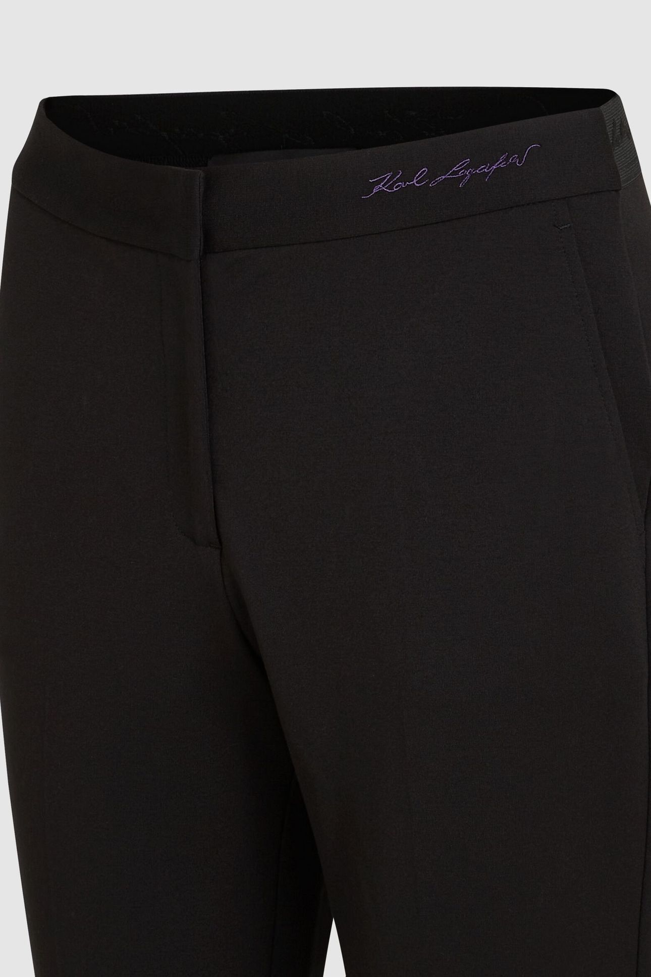 ELASTIC WAIST PUNTO PANTS BLACK 5
