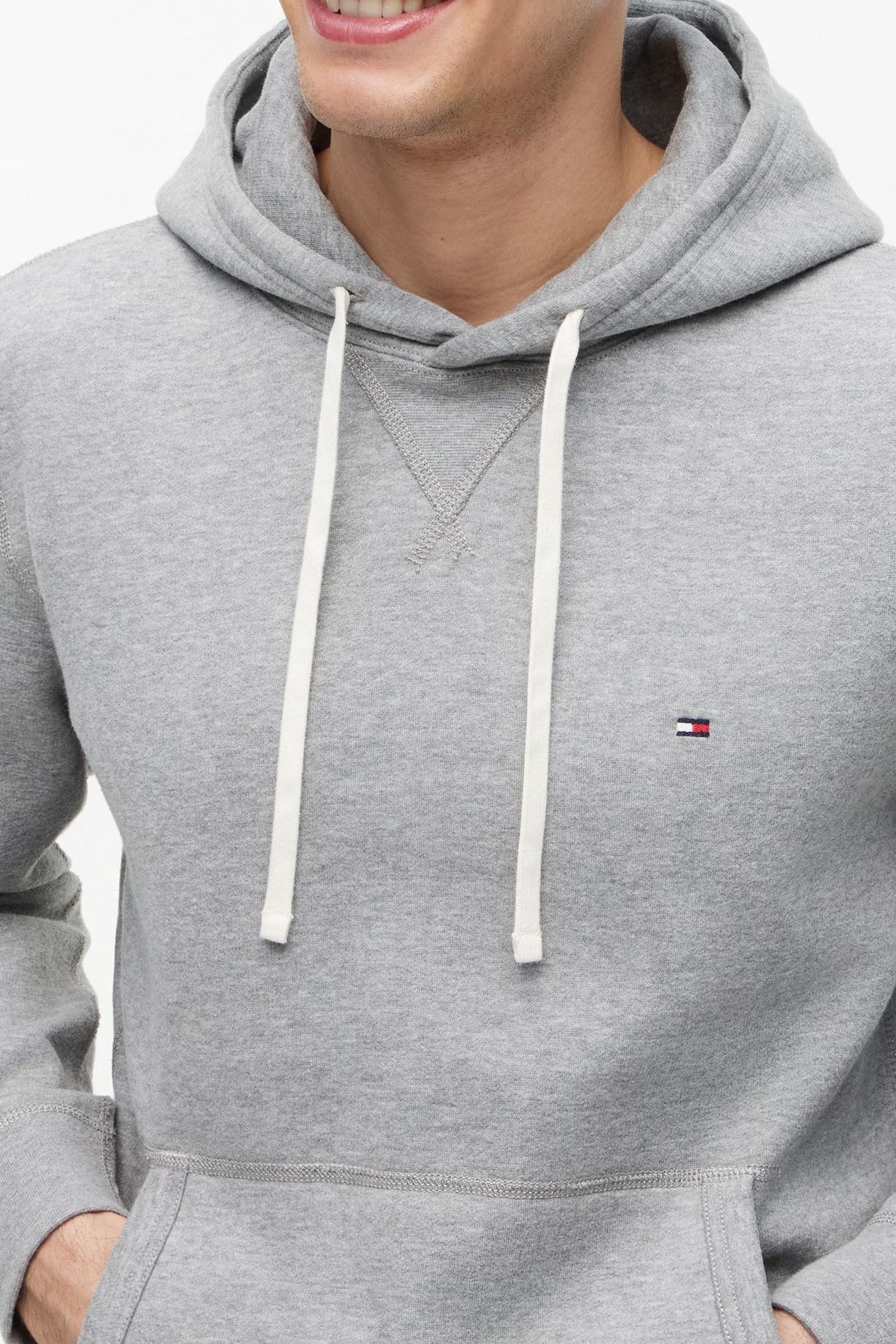 ESSENTIAL FLEECE HOODIE MEDIUM GREY HEATHER 8