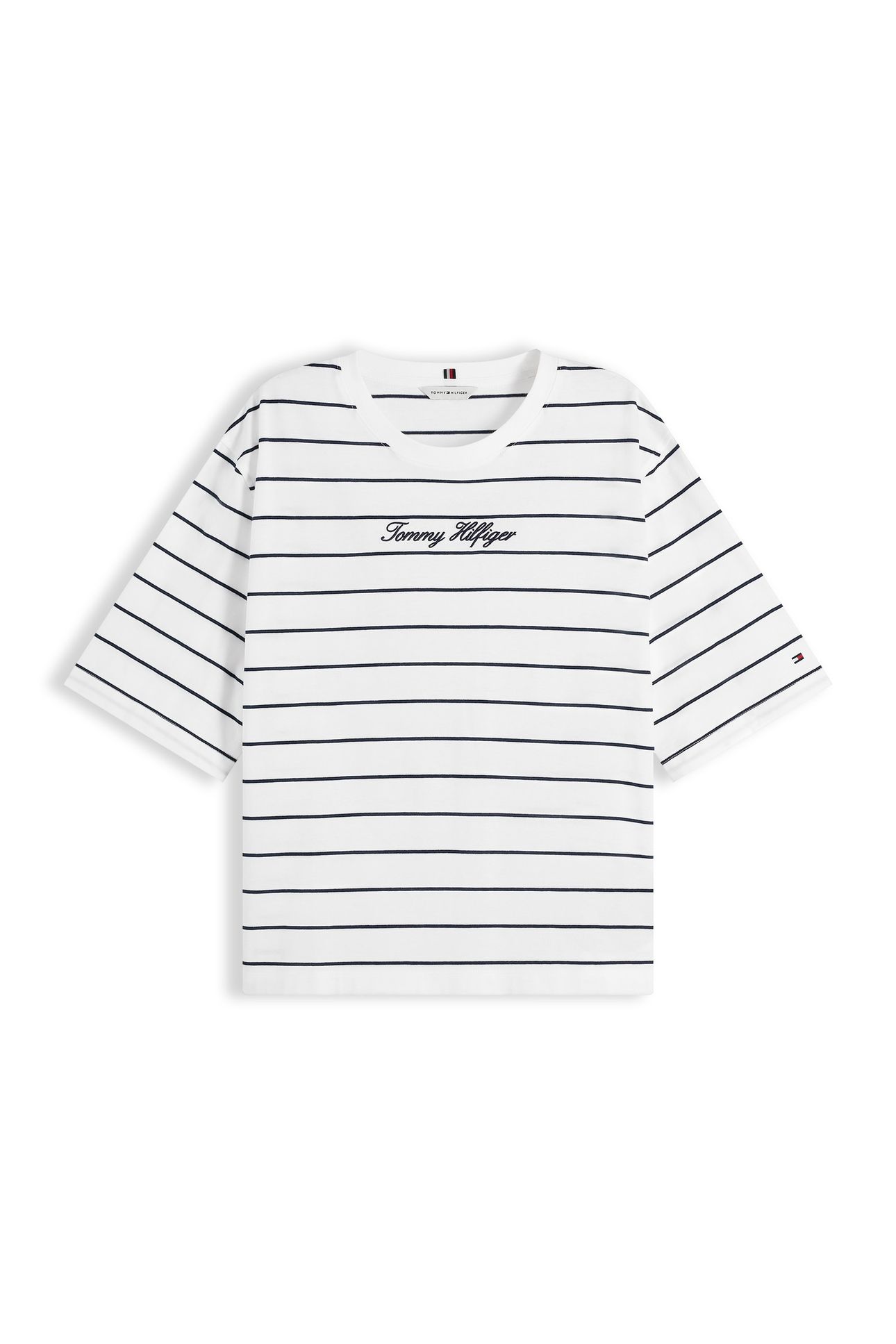 CLASSIC SCRIPT T-SHIRT FINE ECRU/DARK NIGHT NAVY 3