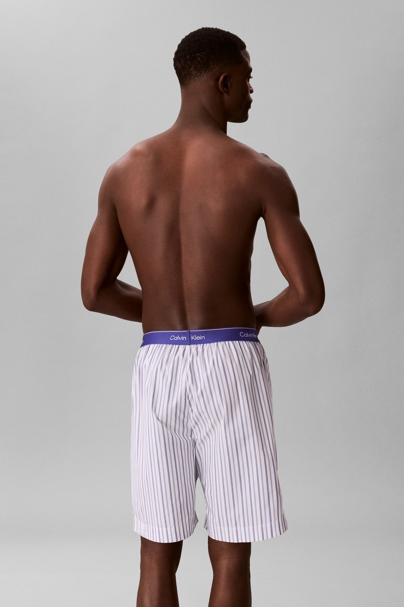 SLEEP SHORT AURORA STRIPE BLUE RIVER FOG 2