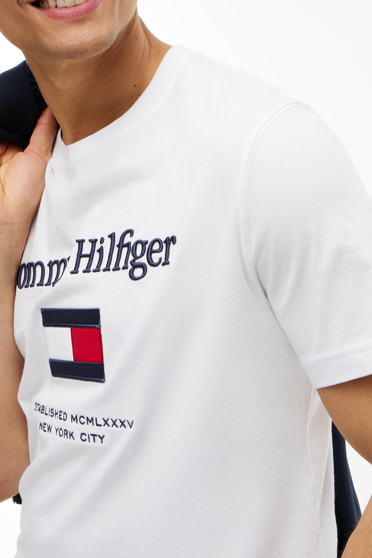 HILFIGER EMBRO FLAG WHITE 5