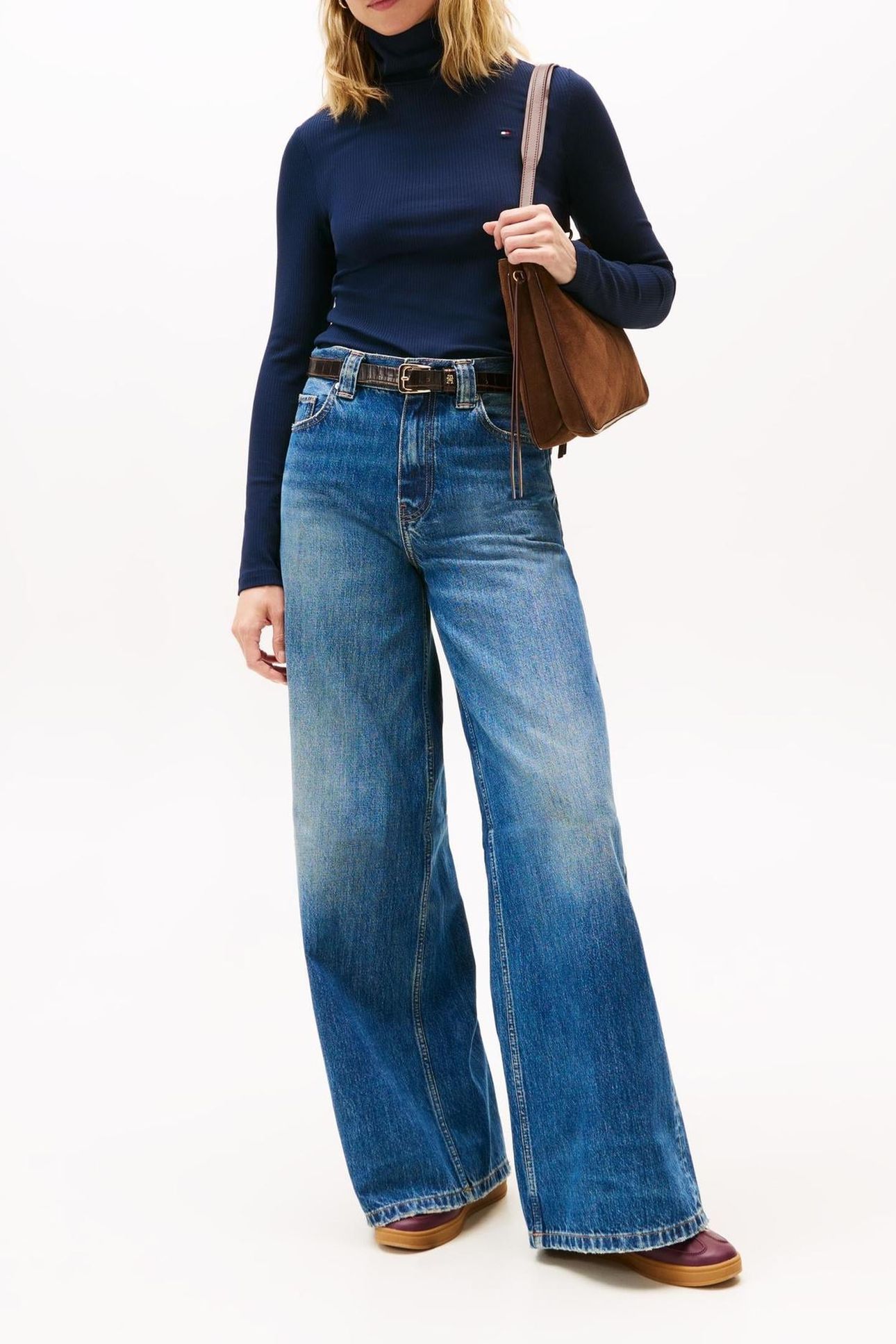 SLIM 5X2 RIB ROLL-NECK DARK NIGHT NAVY 2