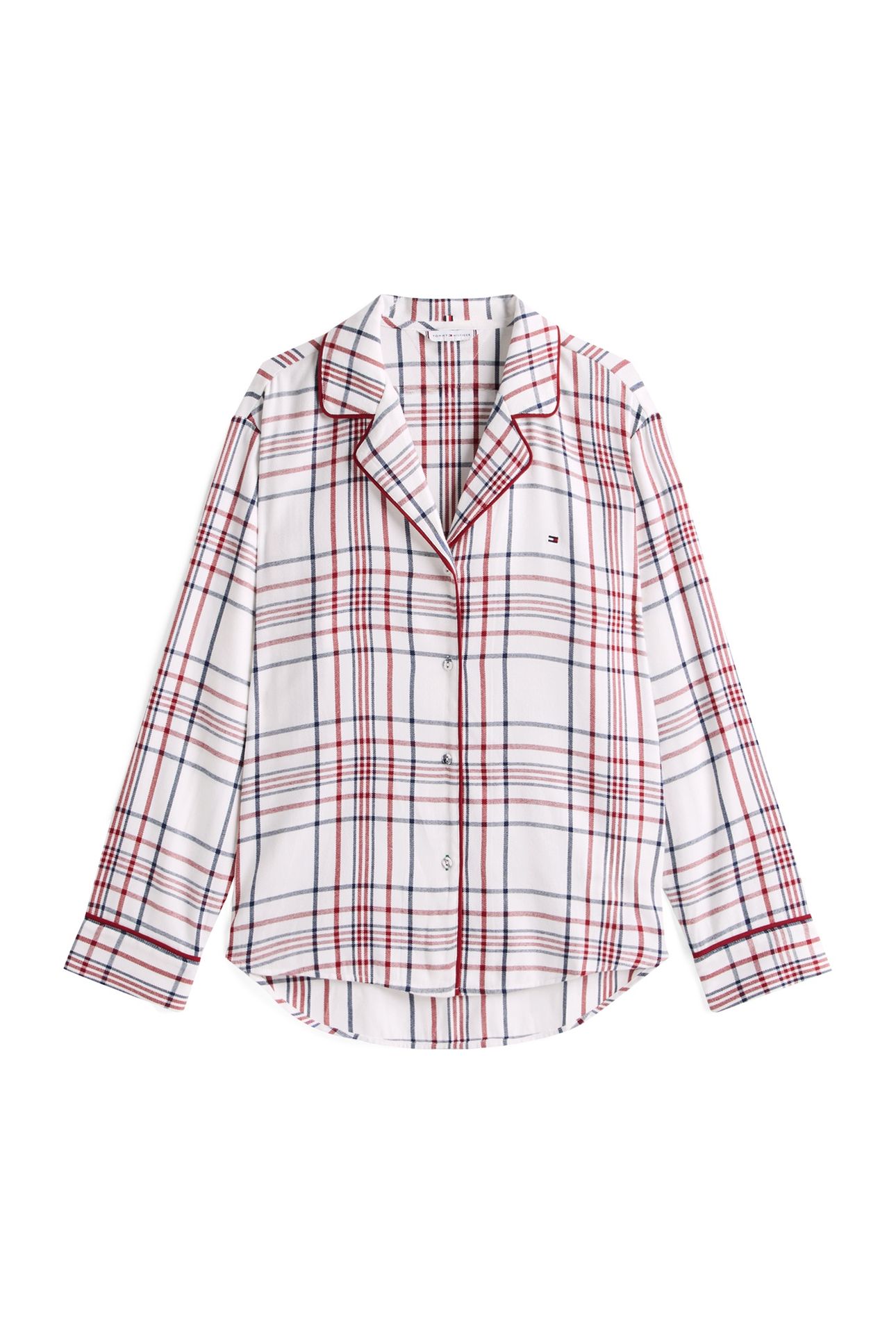 GIFT LOOSE FLNL SHIRT SET CITY PLAID IVORY SILK 3