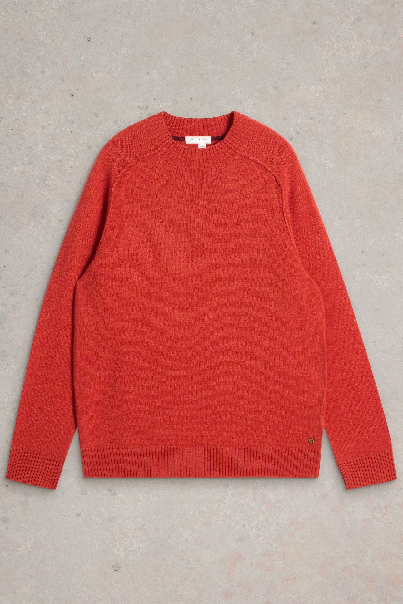 LAMBSWOOL MOCK NECK JUMPER MID RED 4