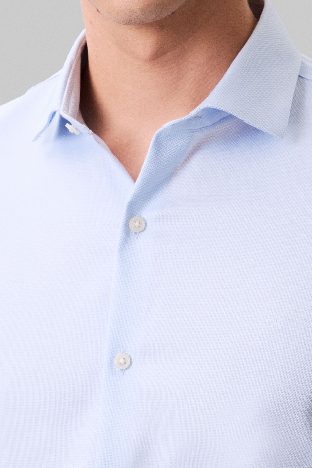 SLIM MID TWILL SHIRT BLUE 5