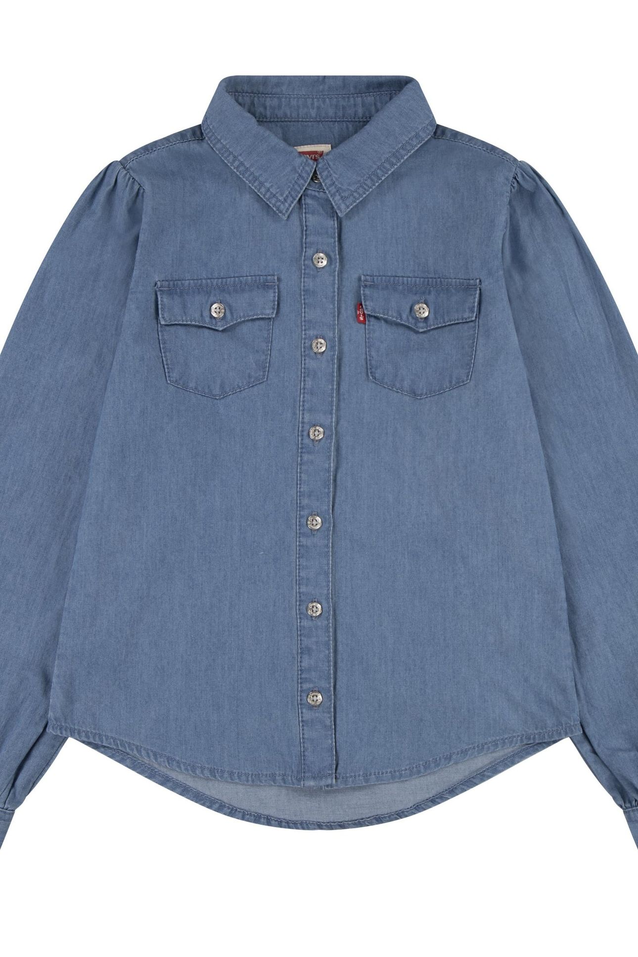 GIRLS FULL SLEEVE WESTERN DENIM SHIRT CLEAN MEDIUM 1