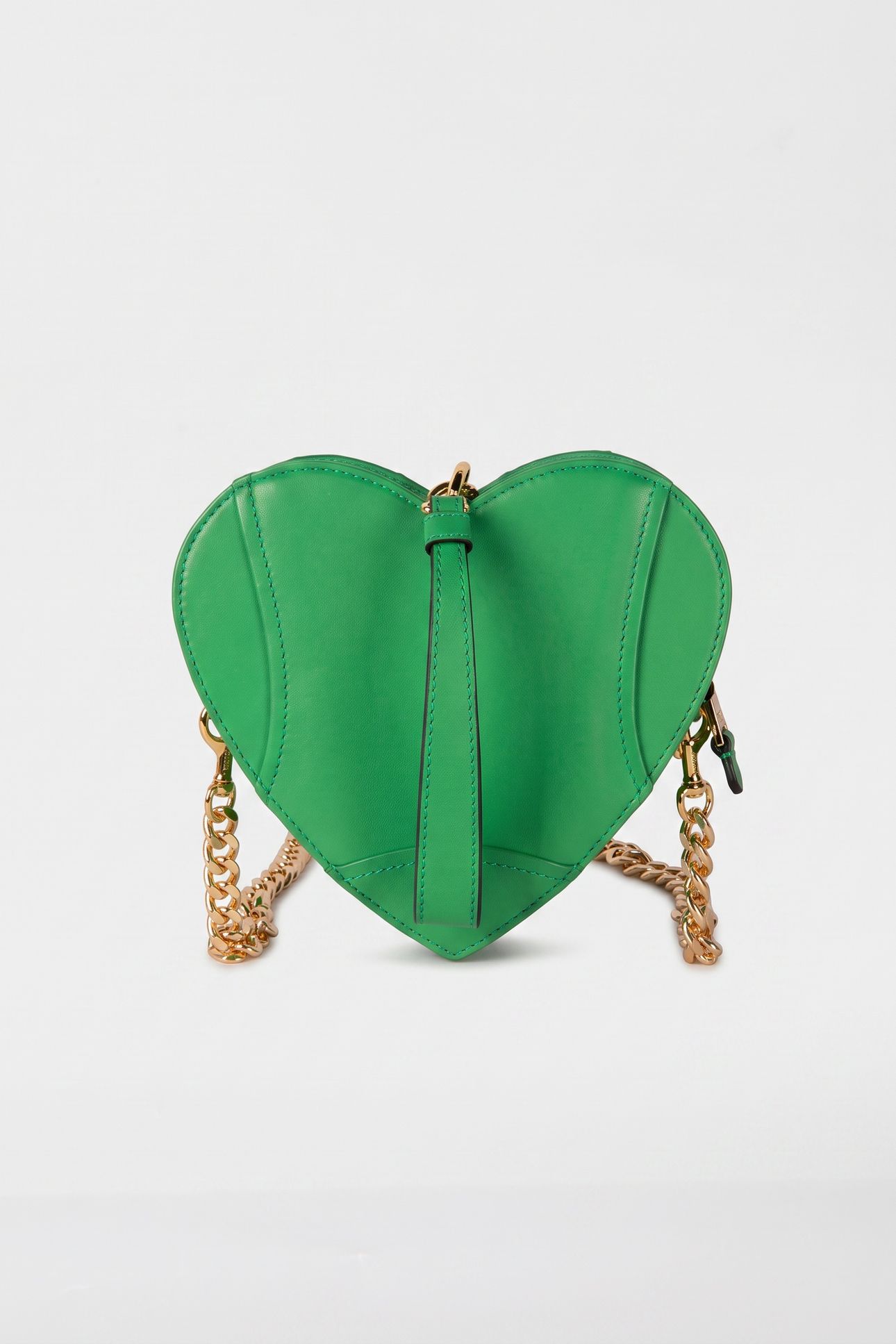 HEART BIKER BAG IN NAPPA LEATHER GREEN 3