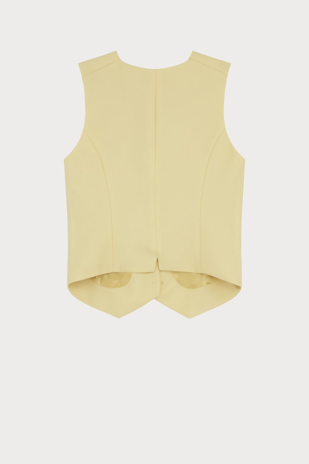 WOMENS WAISTCOAT LEMON YELLOW 8