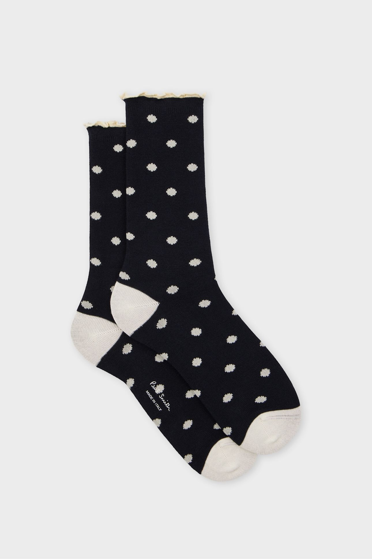 WOMEN SOCK JENNY POLKA NAVY 1