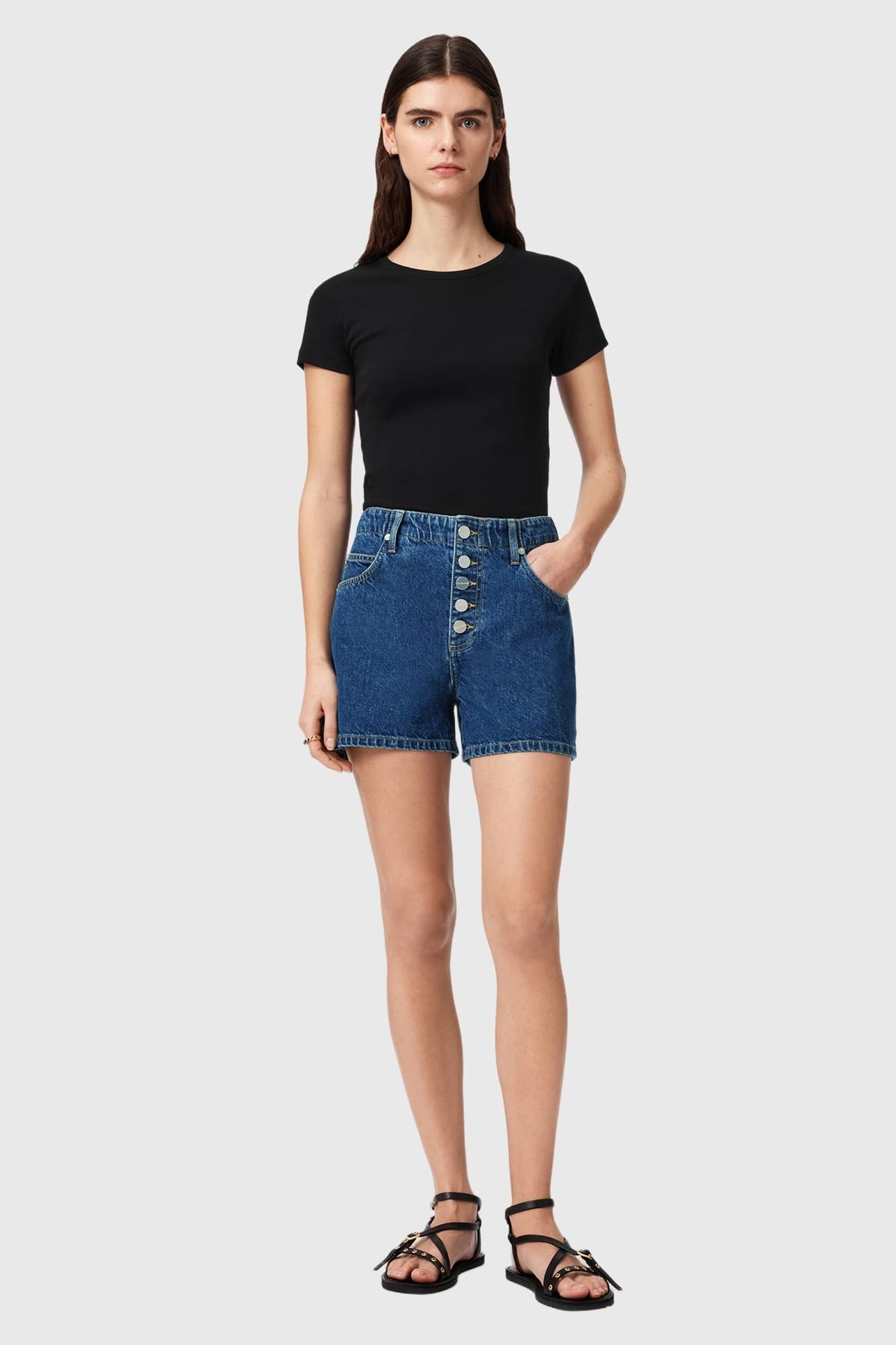 TAY DENIM SHORT DARK INDIGO 1