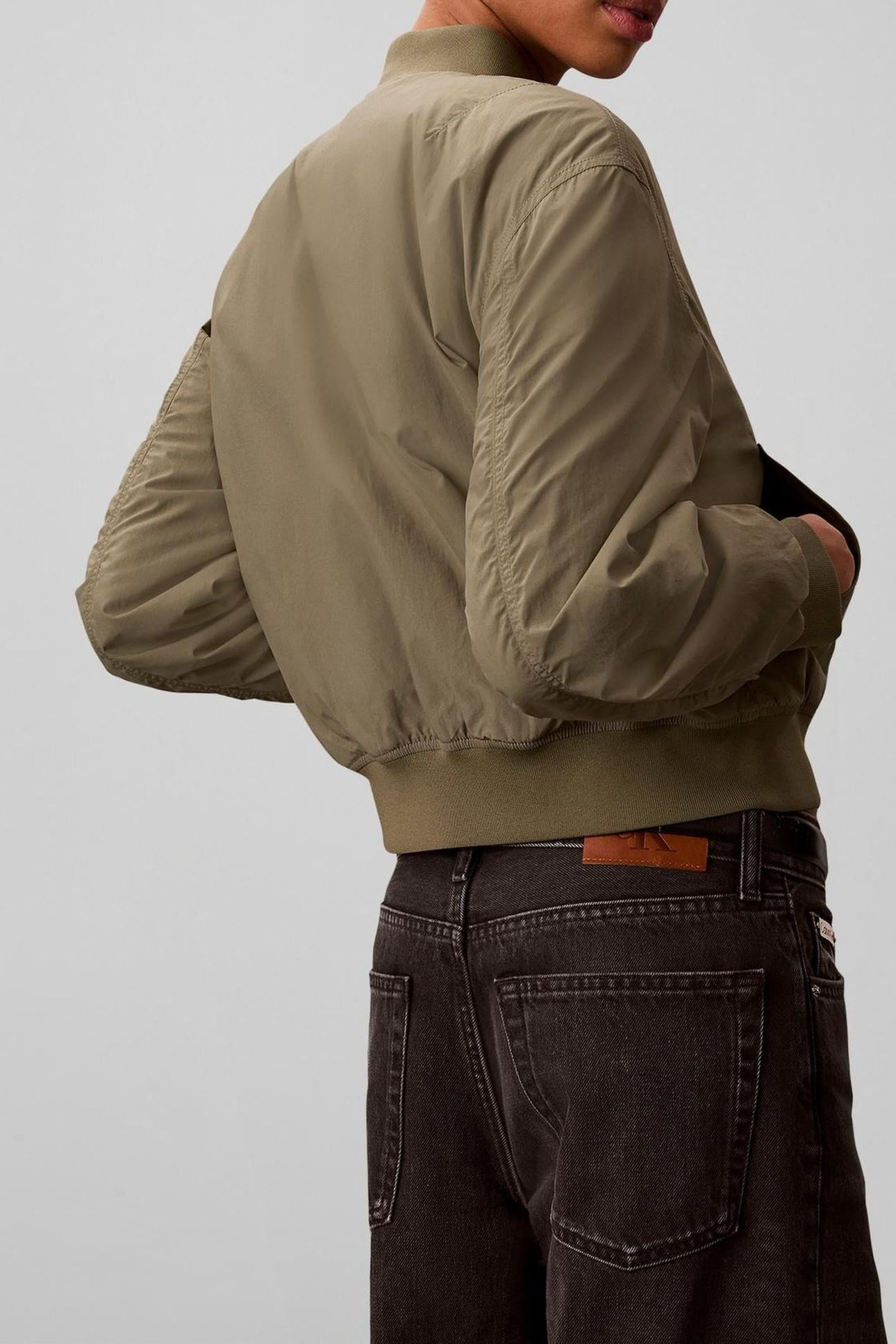 ESSENTIAL NYLON BOMBER DUSTY OLIVE 2
