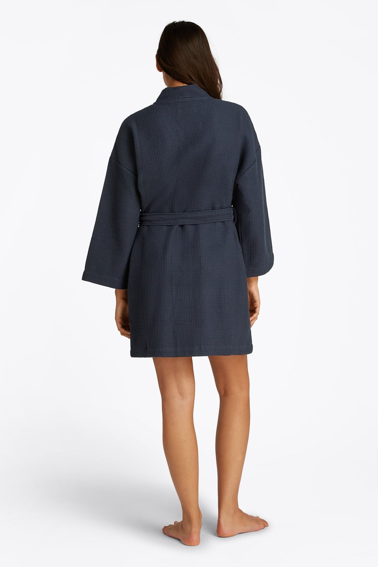 WAFFLE BATHROBE DARK NIGHT NAVY 2