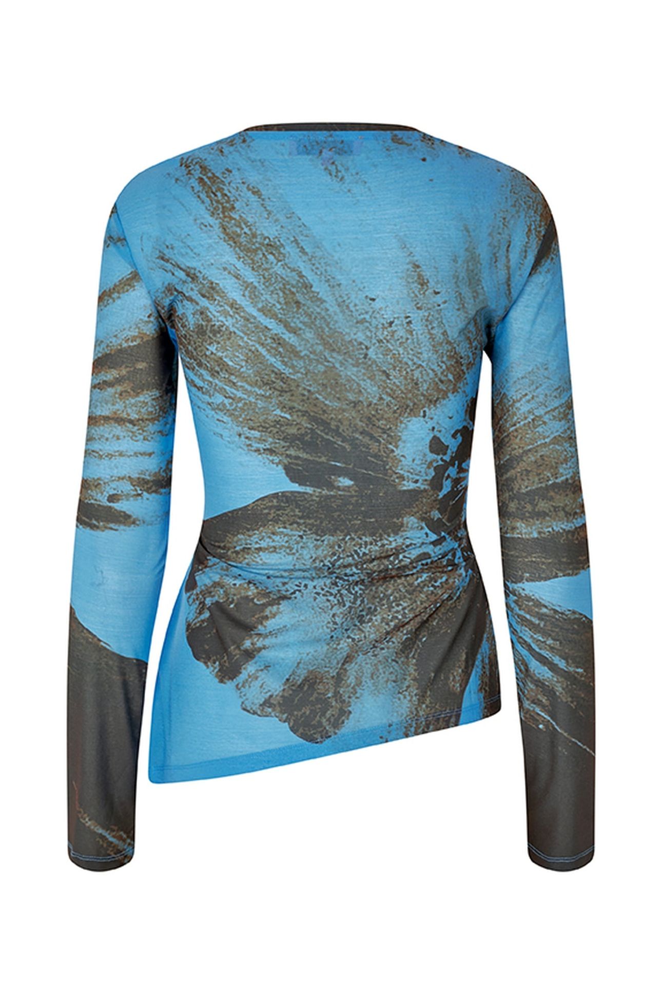 FLORIAN TOP JERSEY LONG SLEEVE BROWN BRUSH STROKE POPPY 4