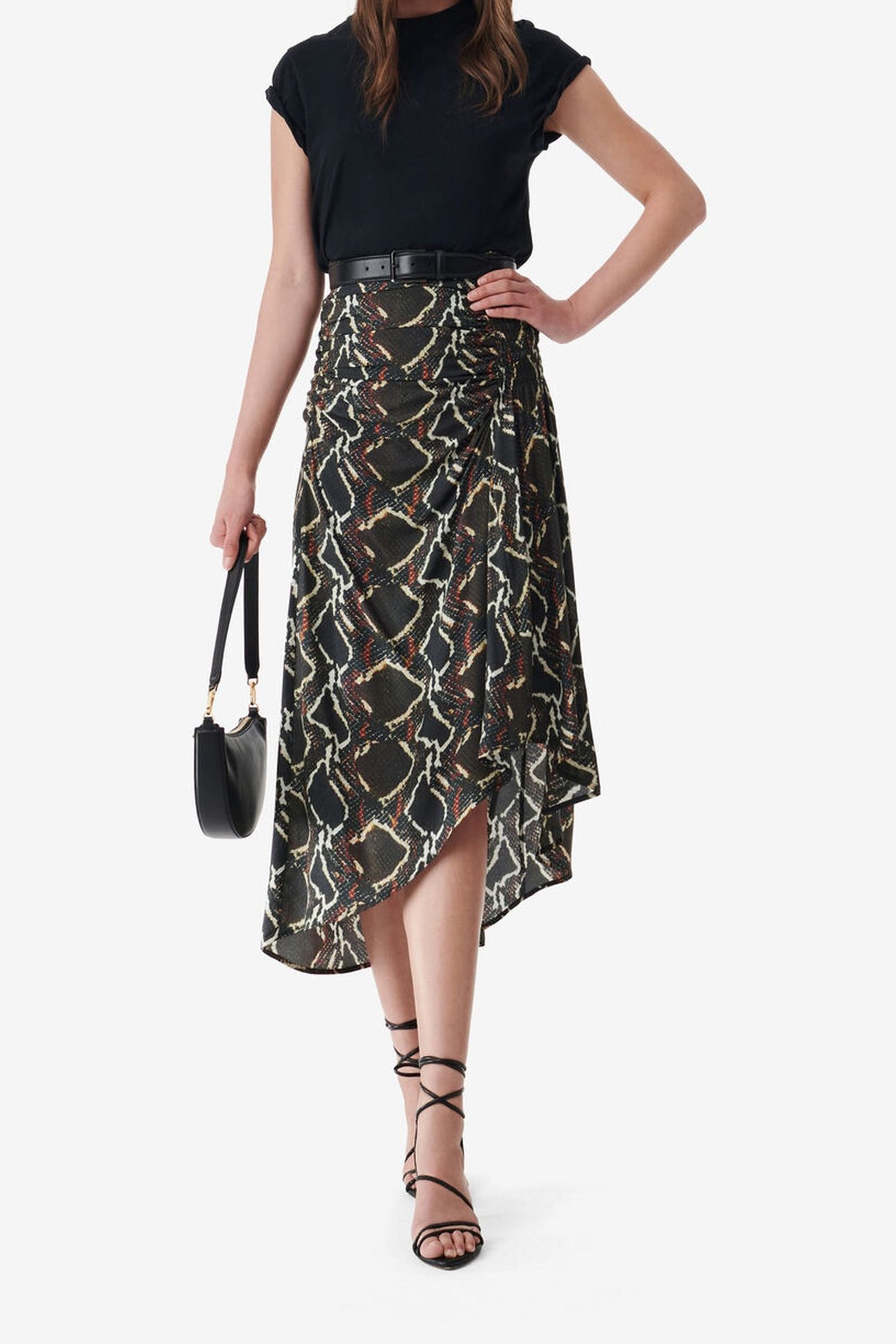 ALESSANDRA SKIRT BLACK/BROWN 1