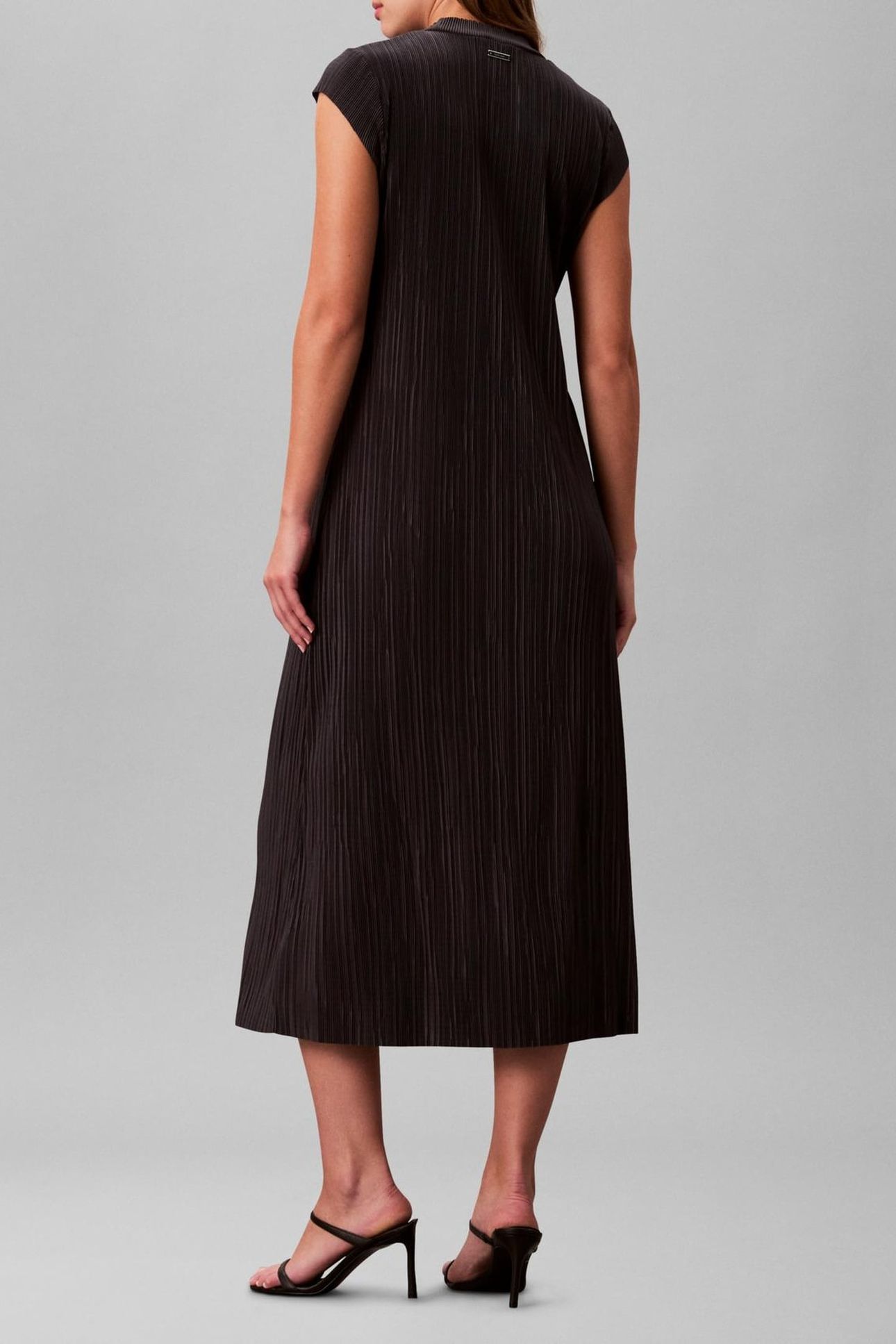 PLISSE MAXI DRESS EBONY 2