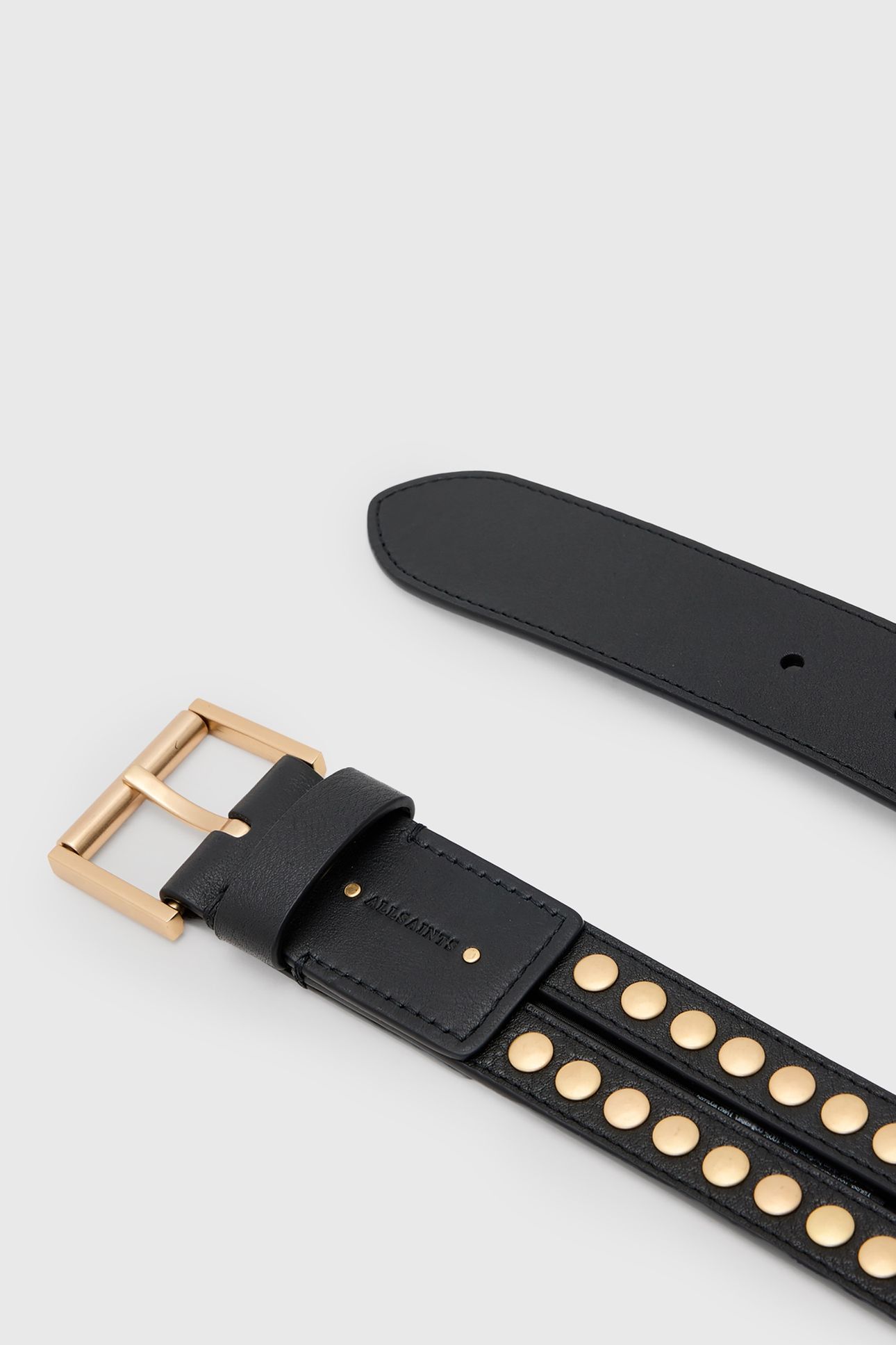 JESSICA STUDDED BELT BLACK/WARM BRASS 4