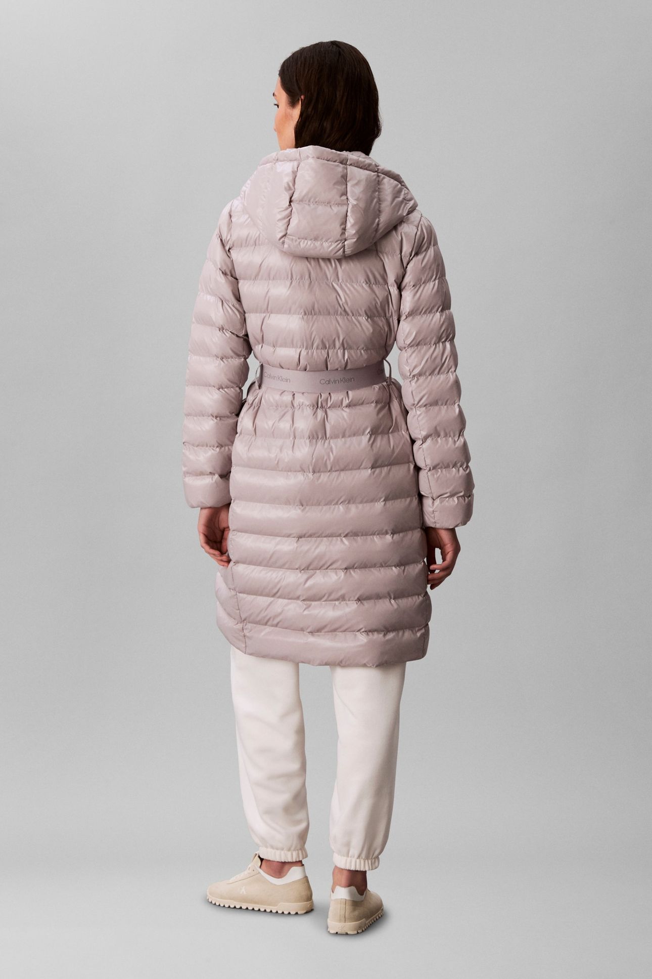 BELTED LIGHTWEIGHT COAT GULL GRAY 2