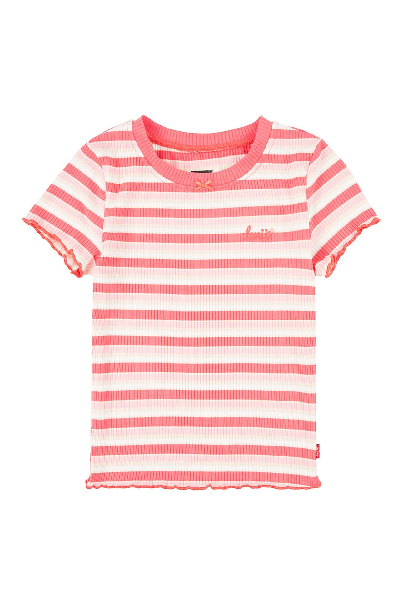 GIRLS SS STRIPED MEET & GREET TOP ROSE OF SHARON 1
