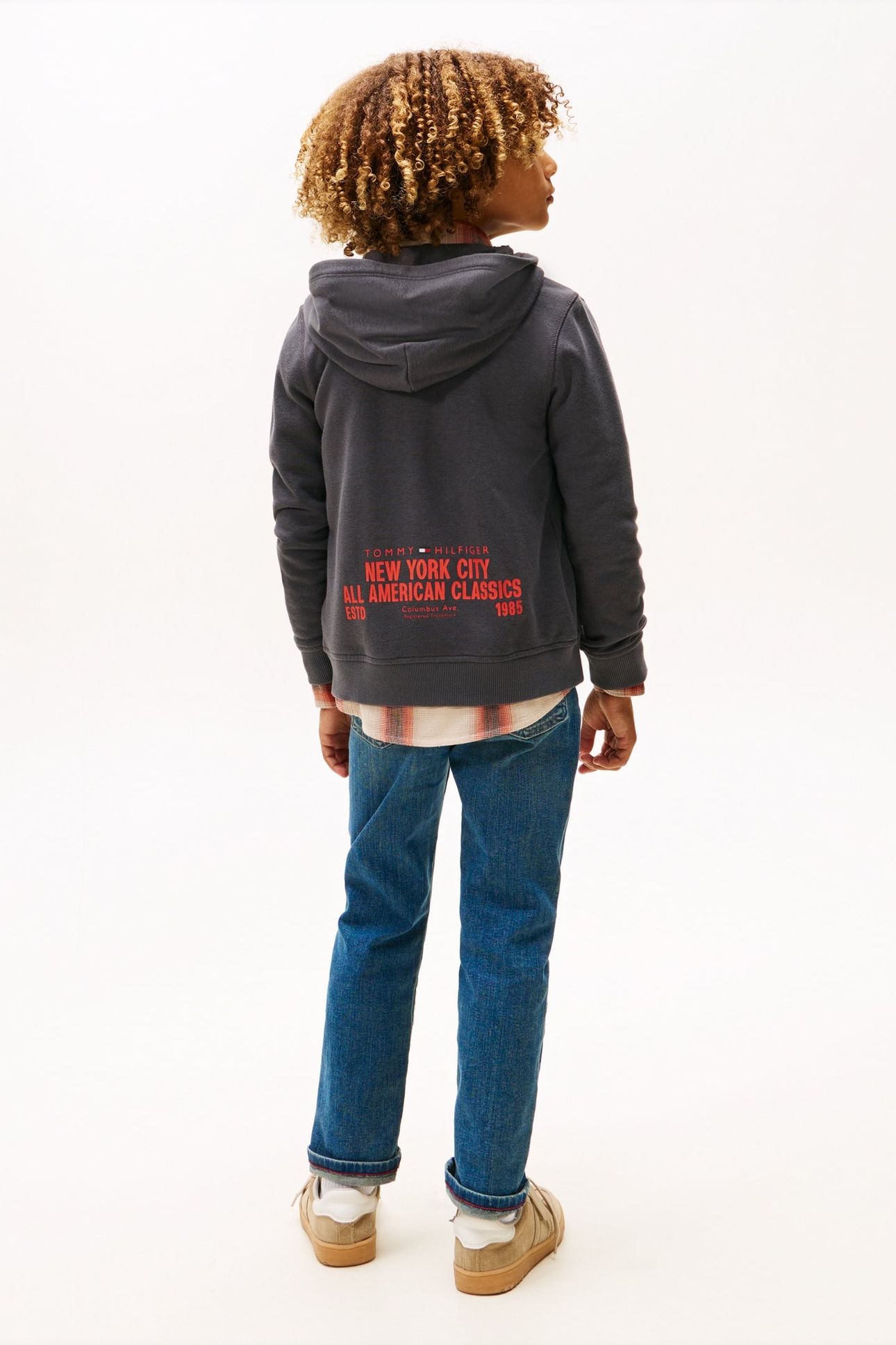 BOYS NYC PRINT ZIPTHROUGH WASHED BLACK 2