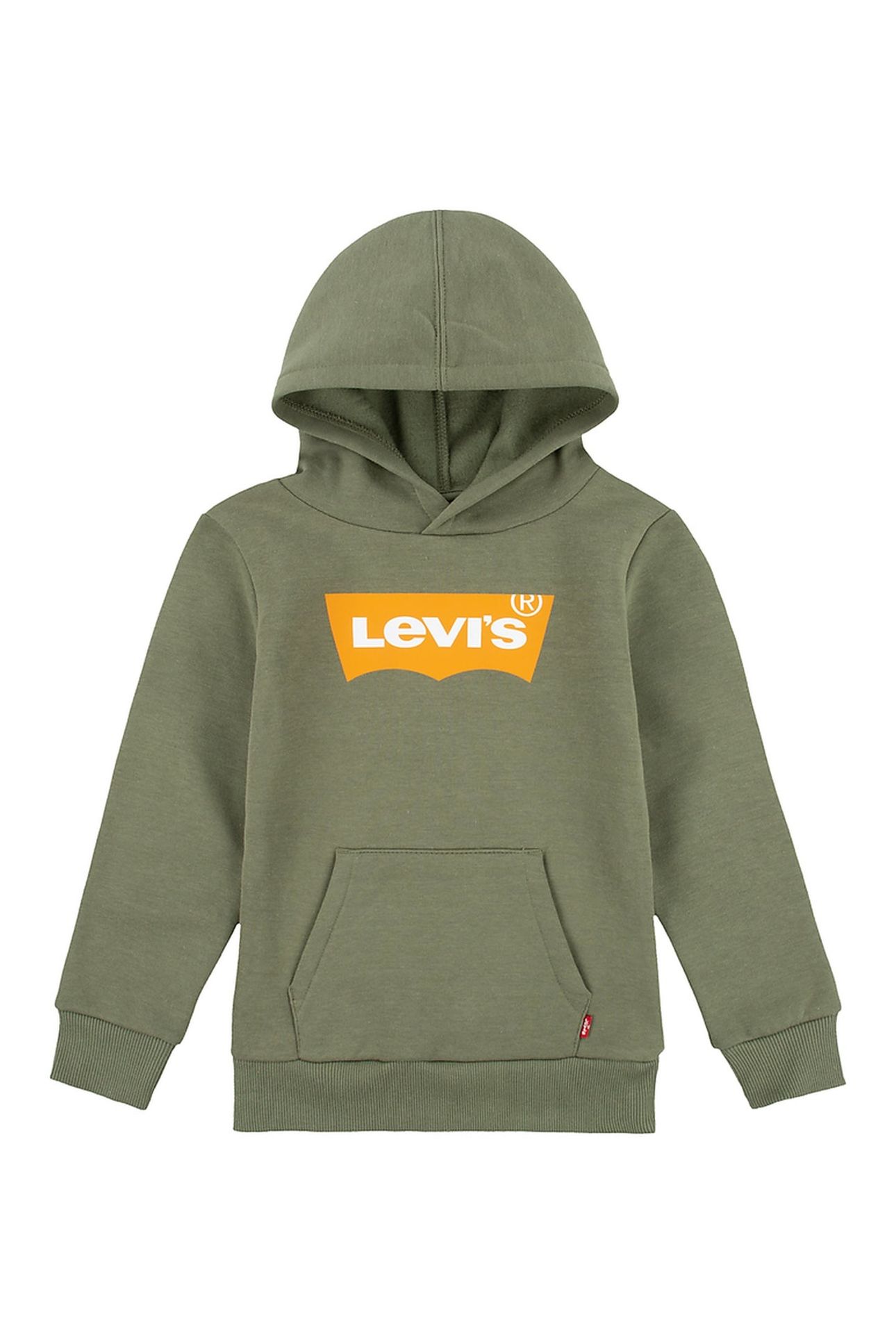 BOYS BATWING SCREENPRINT HOODIE OLIVINE 1