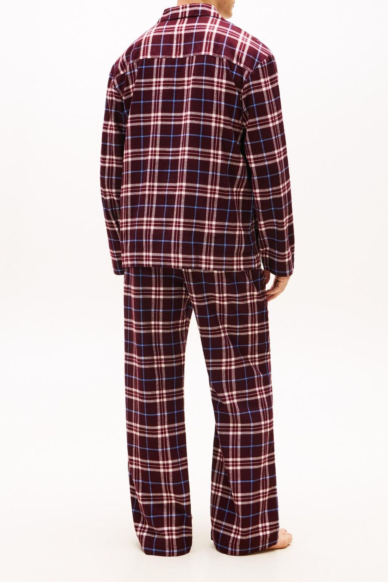 RELAXED FLANNEL PJ SET TARTAN REIKER BURGUNDY 2