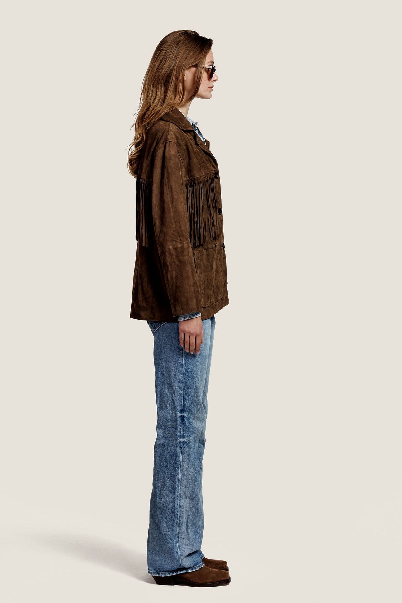 SIENNA SUEDE JACKET DARK OLIVE 4