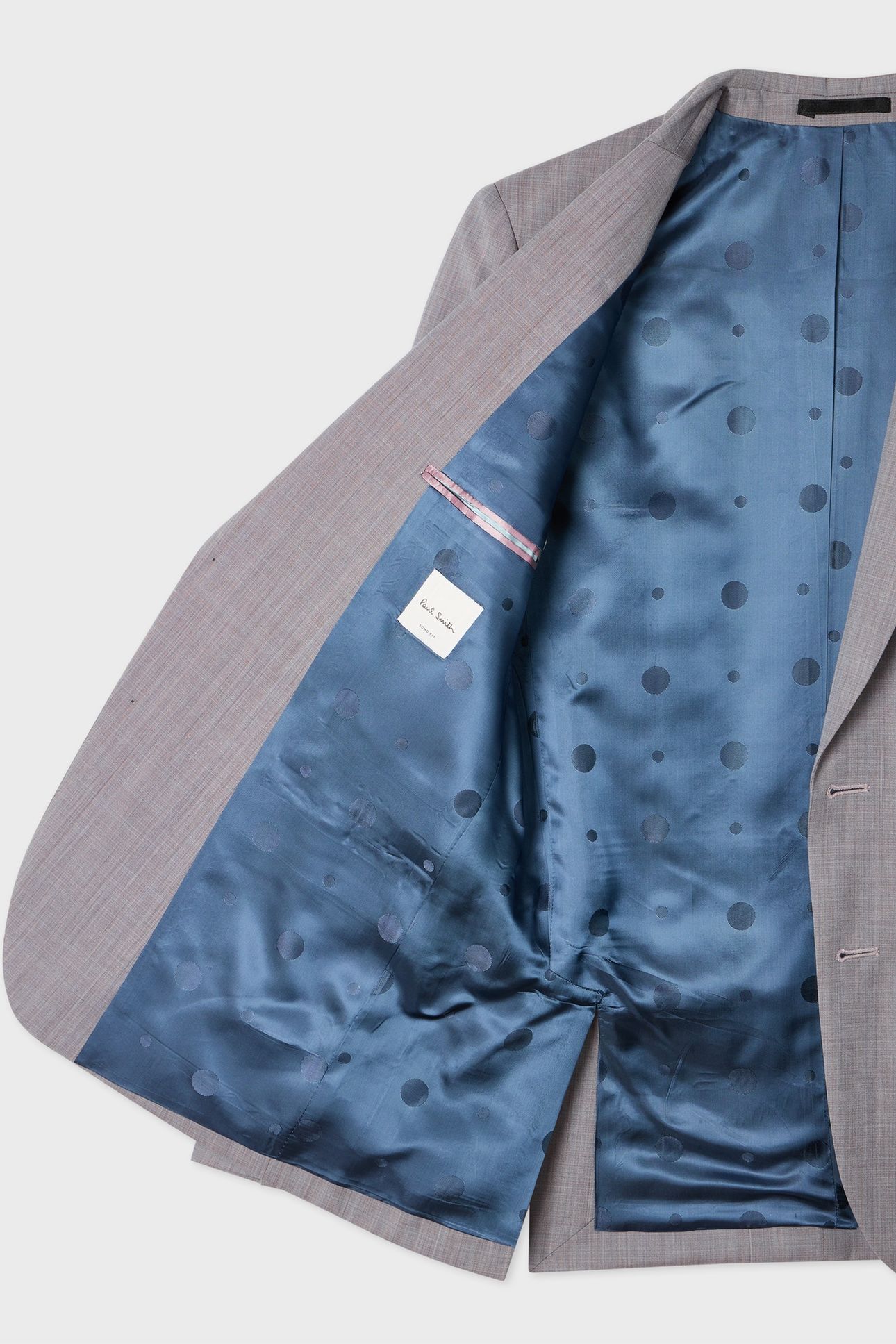 MENS TAILORED FIT 2 BUTTON SUIT TAUPE 5