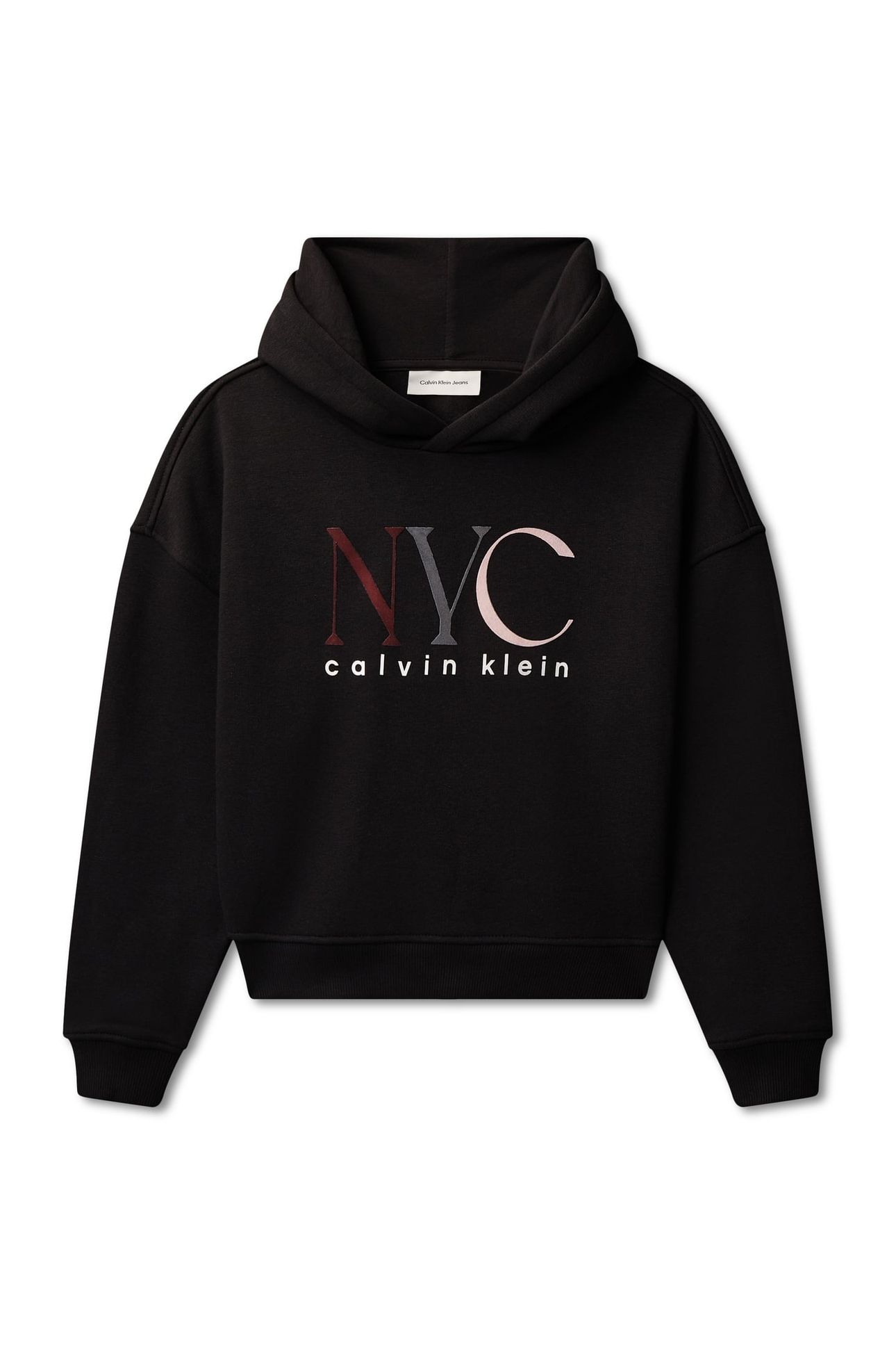GIRLS NYC GRAPHIC FLEECE HOODIE BLACK 4