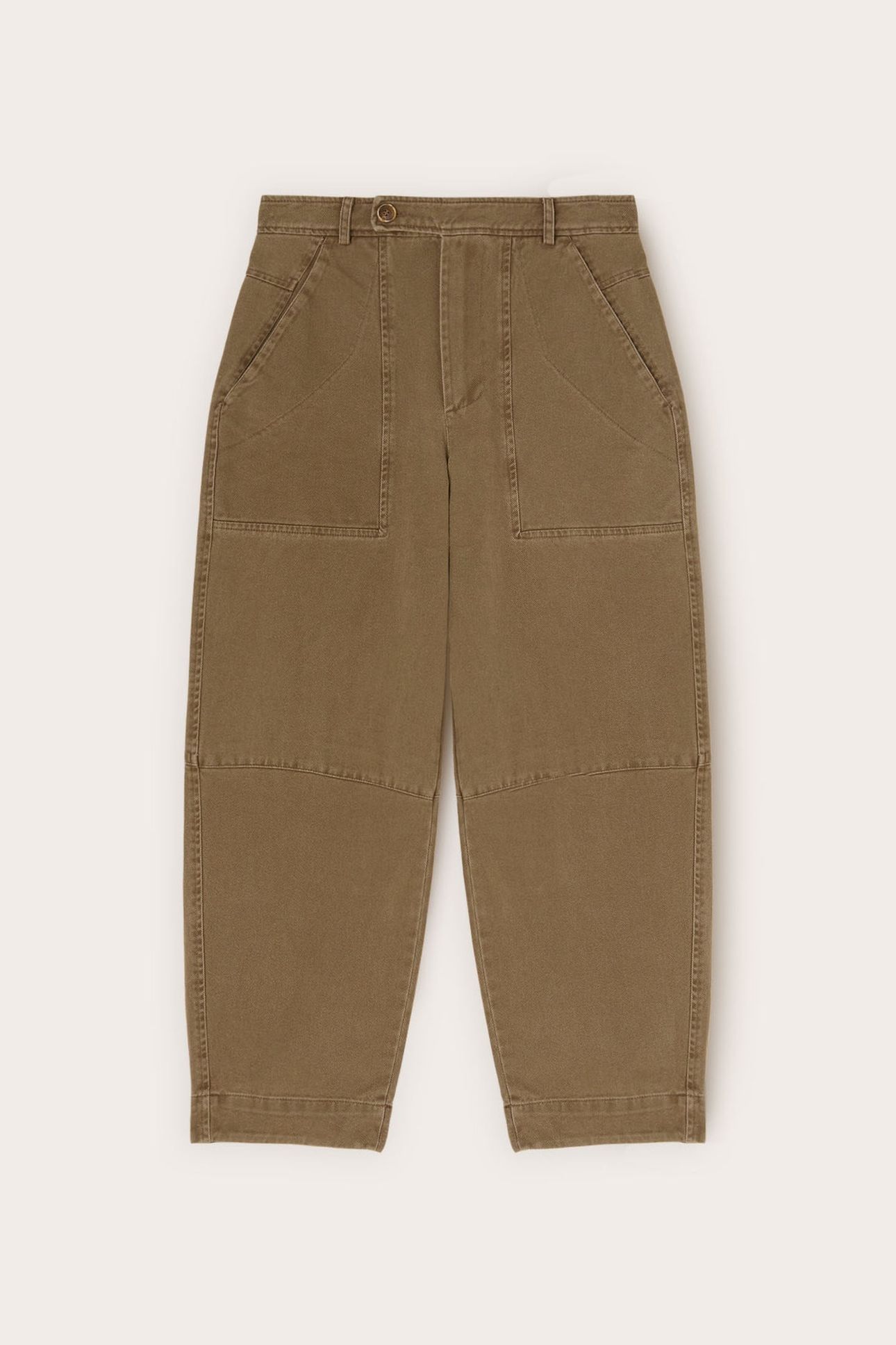 CARGO JEANS IN TWILL COTTON BEIGE 4