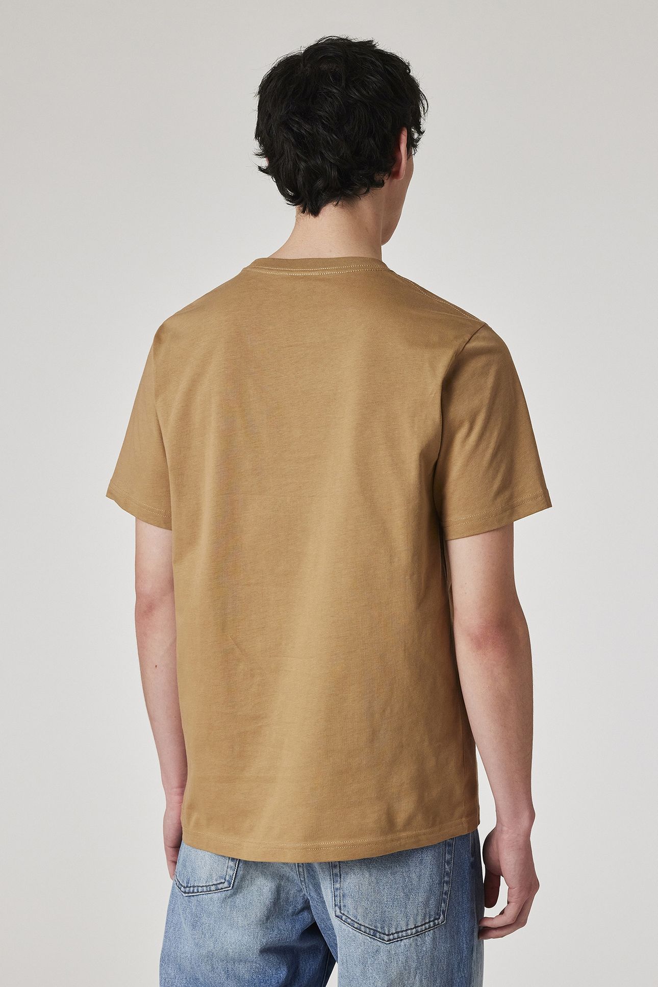 MENS REG FIT SS TSHIRT ZEBRA CAMEL 3