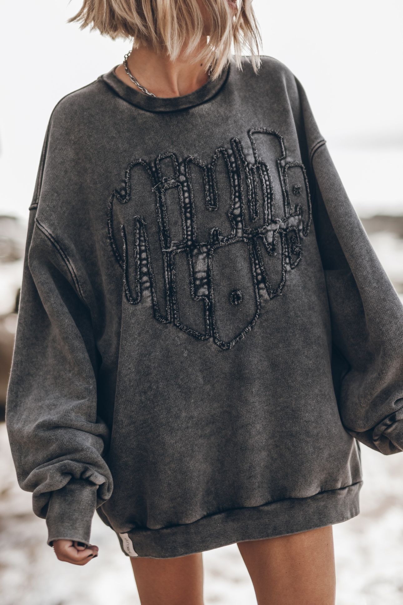 THE GREY FADED LOVE RELAXED SWEATER 1