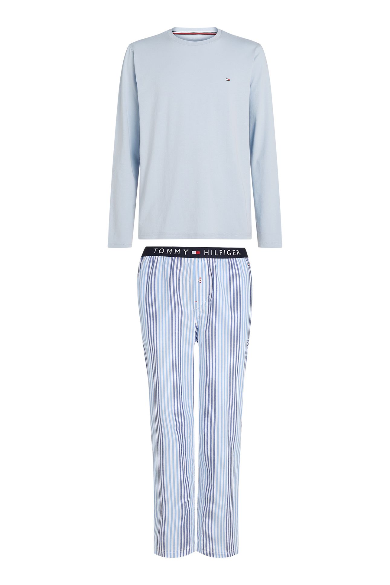 LS PANT WOVEN SET BREEZY BLUE/TWILL STRIPES 4