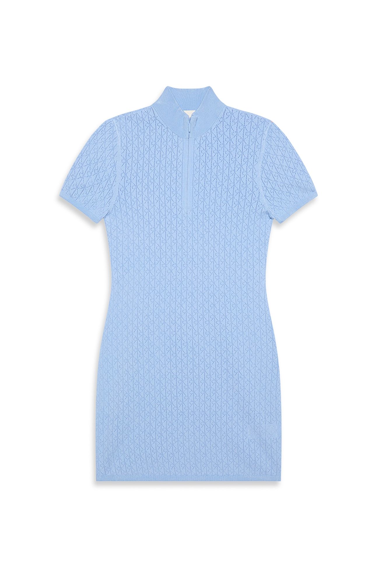 SPORTY 1/4 ZIP MINI DRESS FROZEN FJORD 4