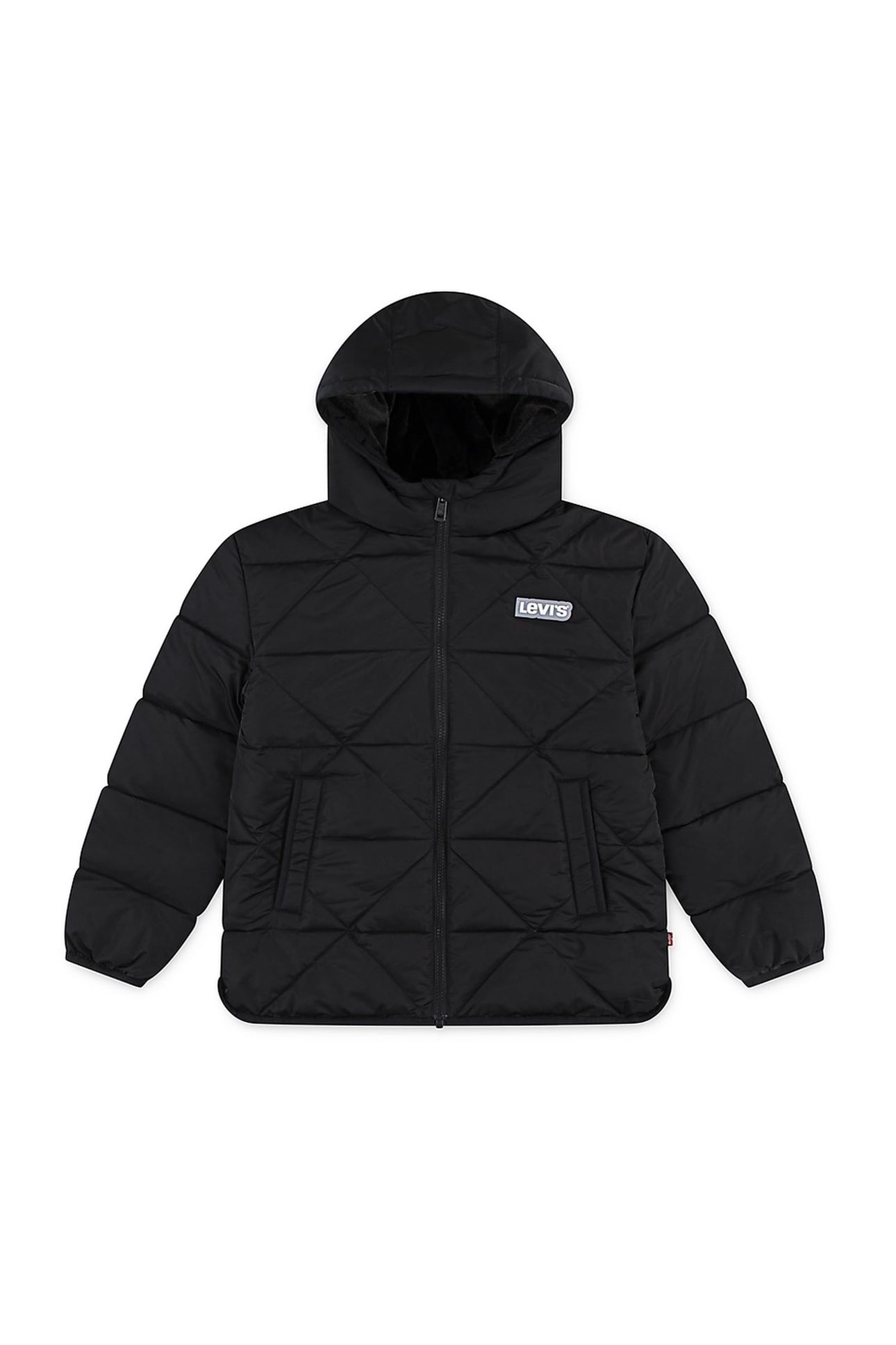 GIRLS A LINE PUFFER BLACK 1