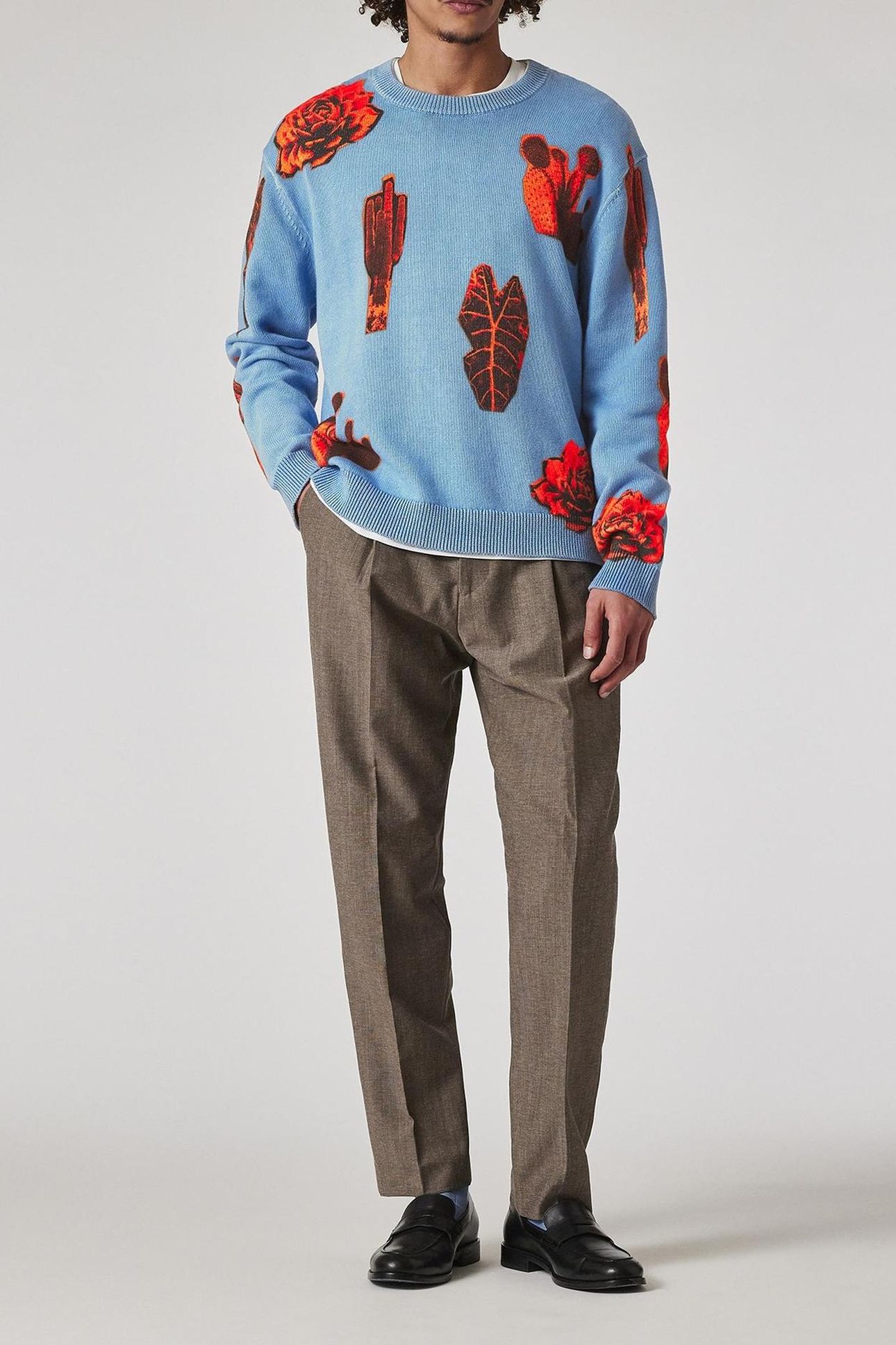 MENS SWEATER CREW NECK LIGHT BLUE 2