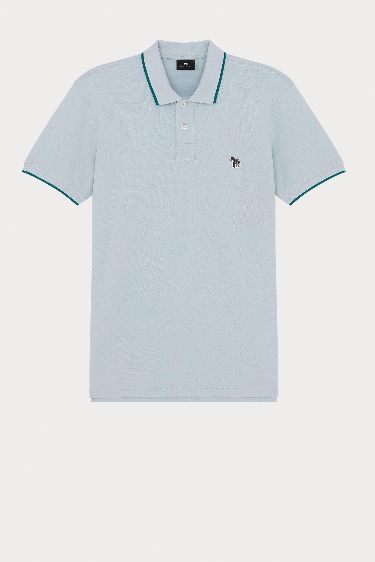 MENS SLIM POLO SS ZEB BADGE GREY 5