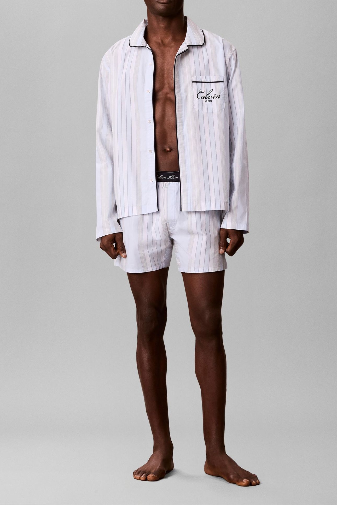SCRIPT L/S BUTTON DOWN CREST STRIPE 3