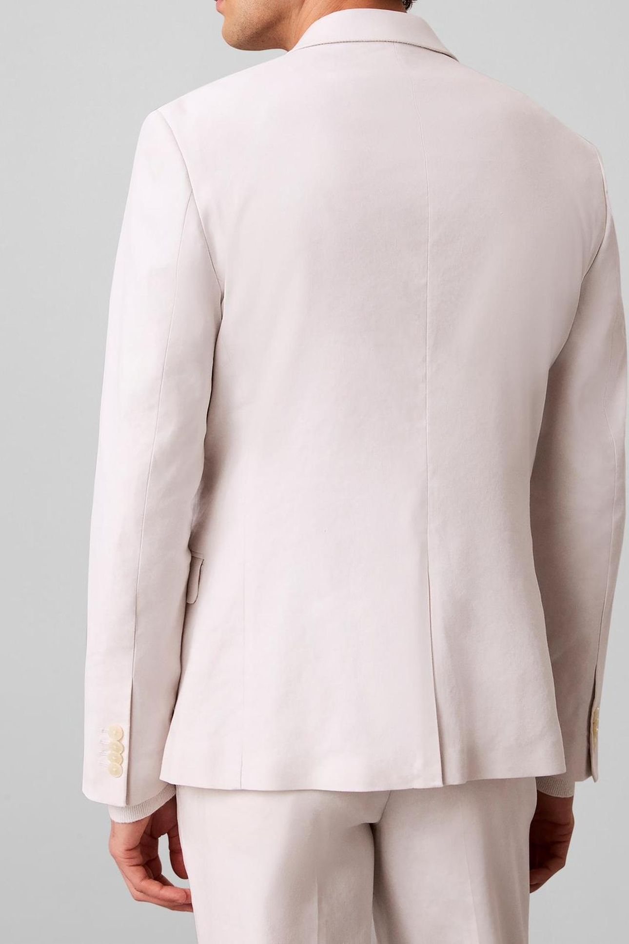 LS LINEN LYOCELL SLIM BLAZER WHITE SAND 2
