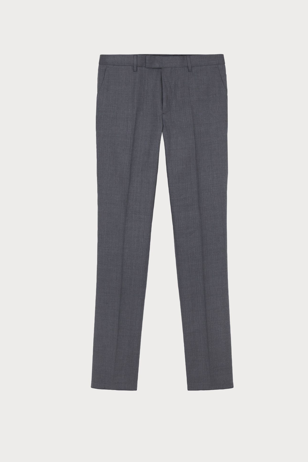MENS SLIM FIT TROUSER GREY MELANGE 6