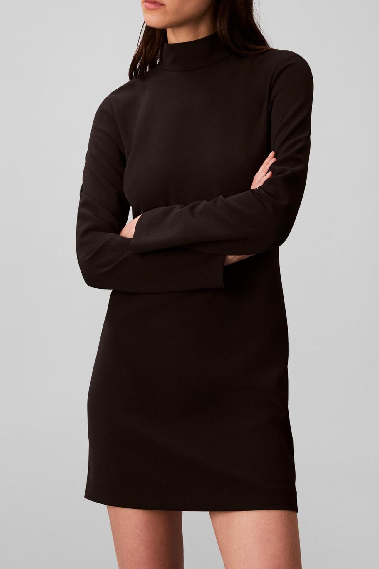CREPE LS TURTLENECK BLACK 1