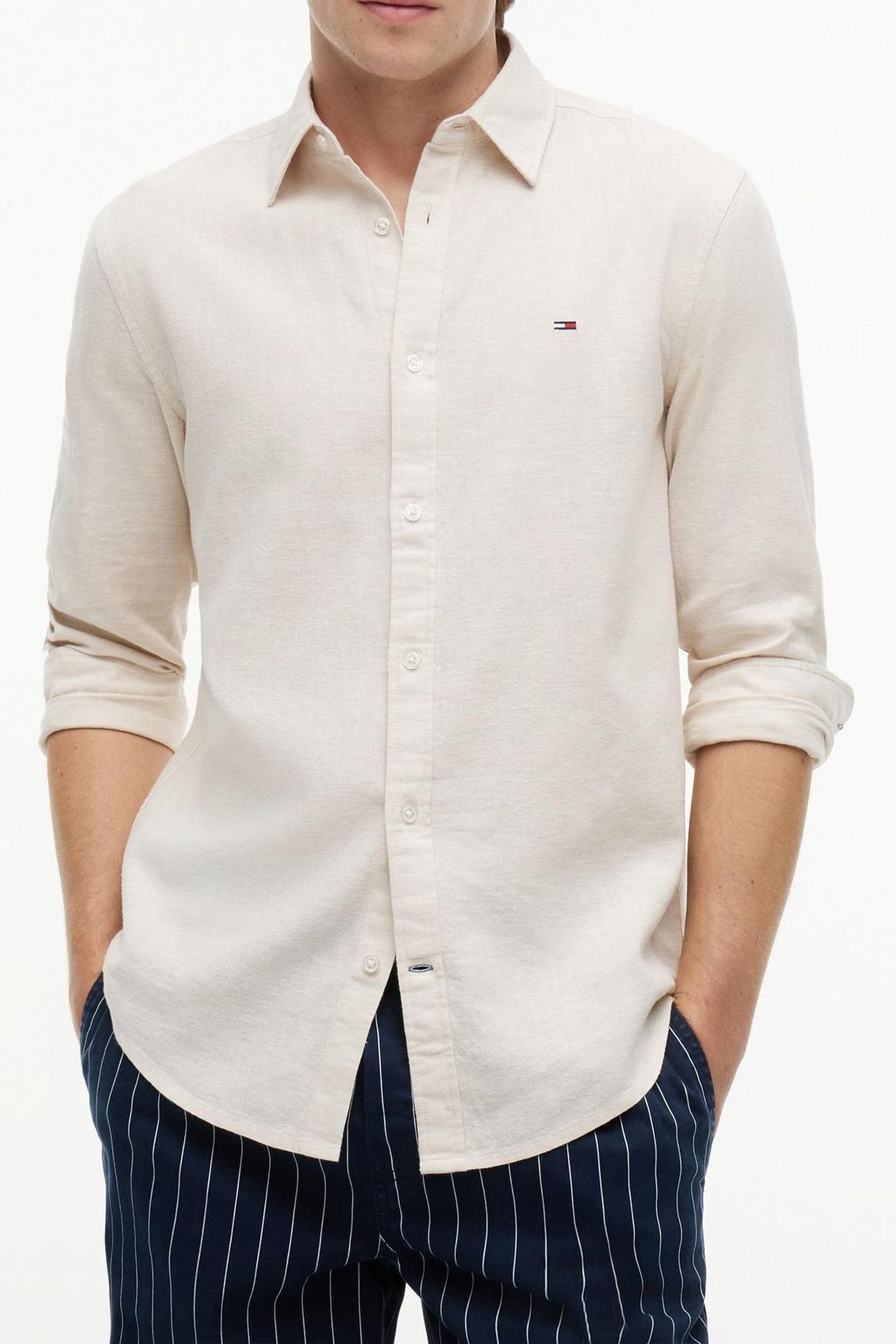 TJM REG LINEN BLEND CLASSIC BEIGE 1