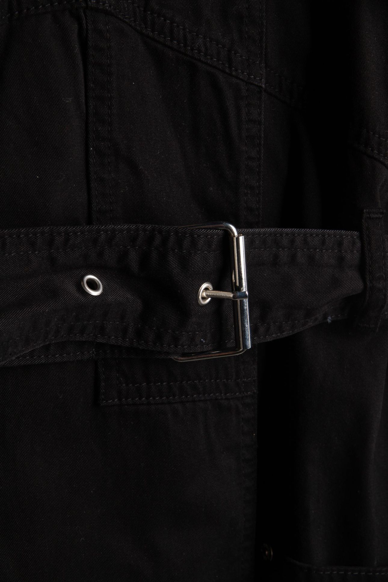 GARMENT-DYED GABARDINE TRENCH COAT BLACK 4
