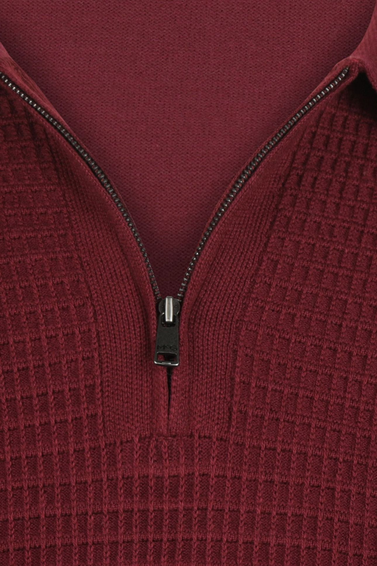 STRUCTURED POLO SWEATER BURGUNDY 3