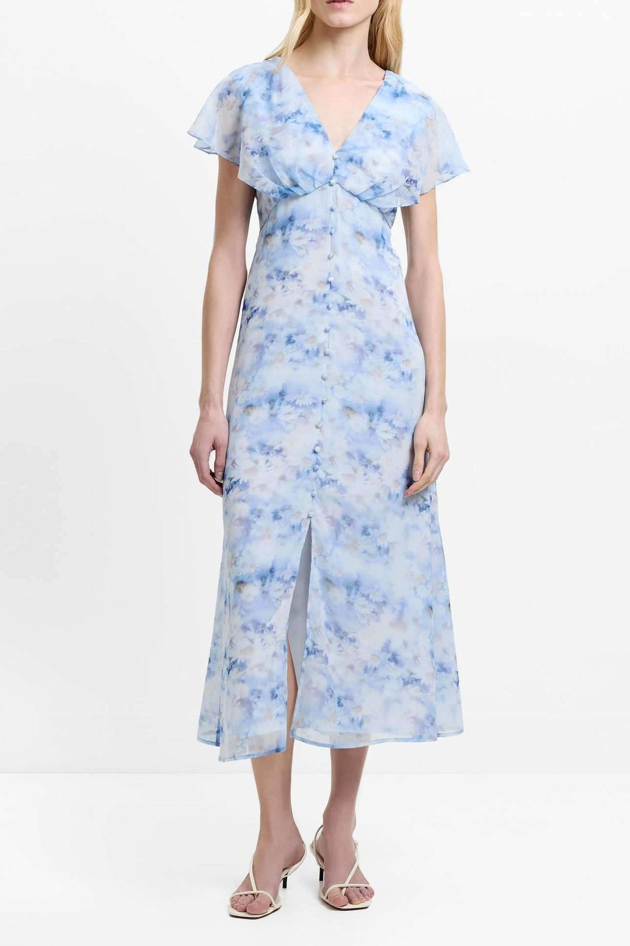 DAISY EMINA GEORGETTE DRESS BLUE MULTI 2