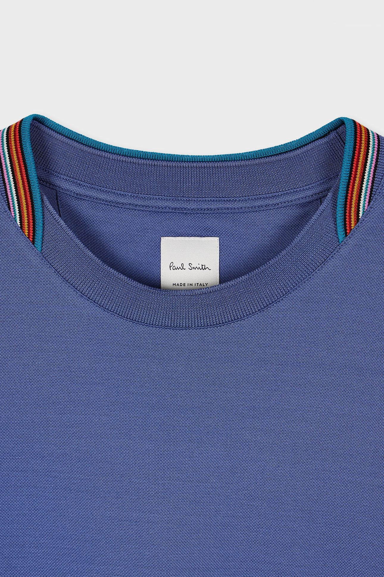 MENS STRIPE DETAIL TSHIRT PETROL BLUE 5