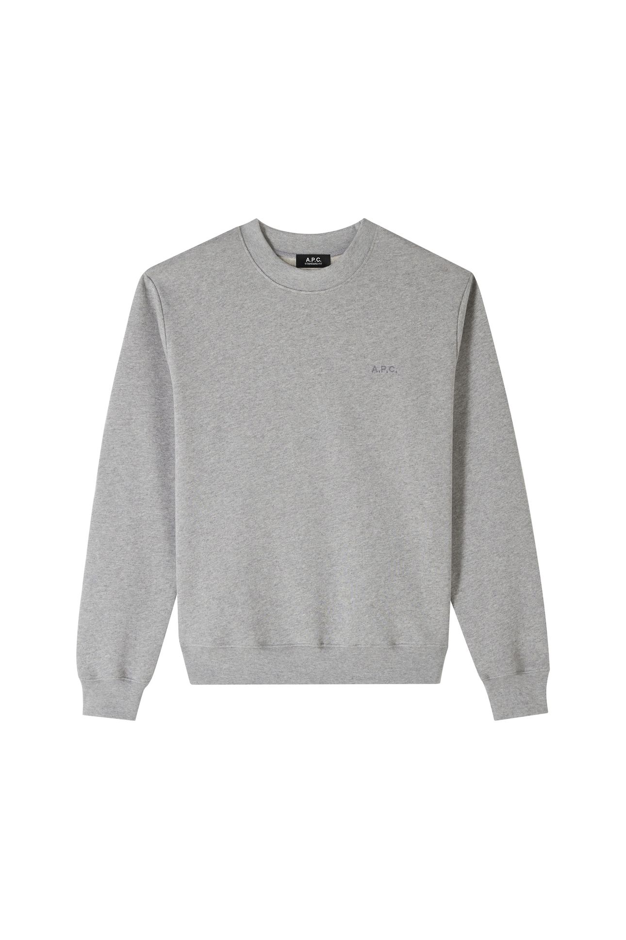 UNISEX SWEATSHIRT STANDARD EMBROIDERED HEATHERED GREY 2